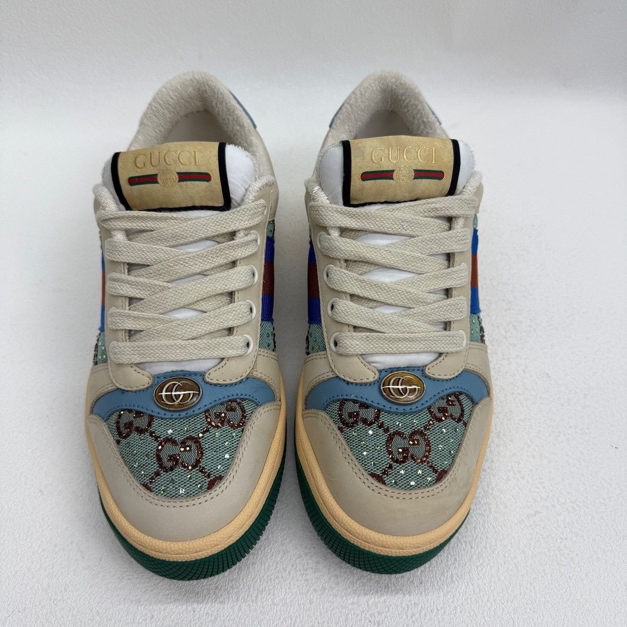 Gucci Gucci Crystal Screener Low-Top Sneakers Size 35.5 Size US 5.5 / IT 35.5 - 3 Thumbnail