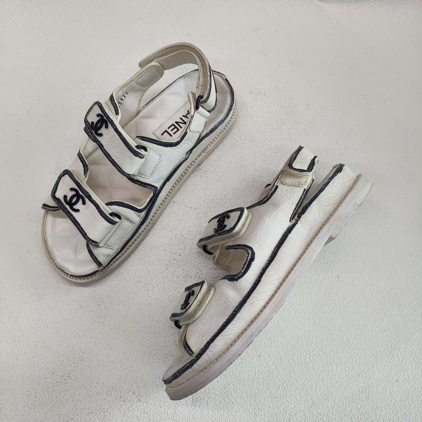 Chanel Chanel Logo Strap Sandals Size 36 Size US 6 / IT 36 - 9 Thumbnail