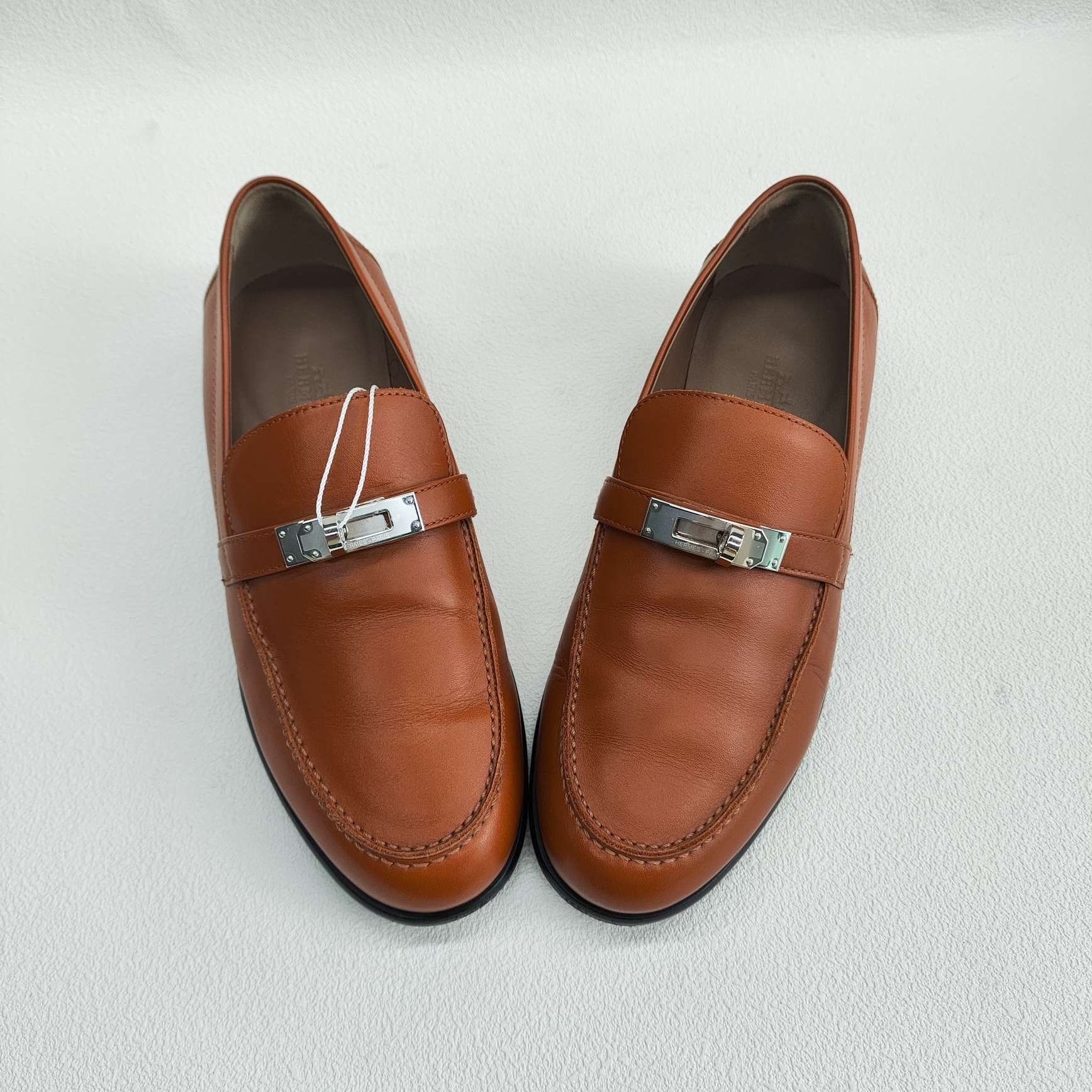 Hermes Hermès Kelly Buckle Leather Loafers Size 37 Size US 7 / IT 37 - 10 Thumbnail