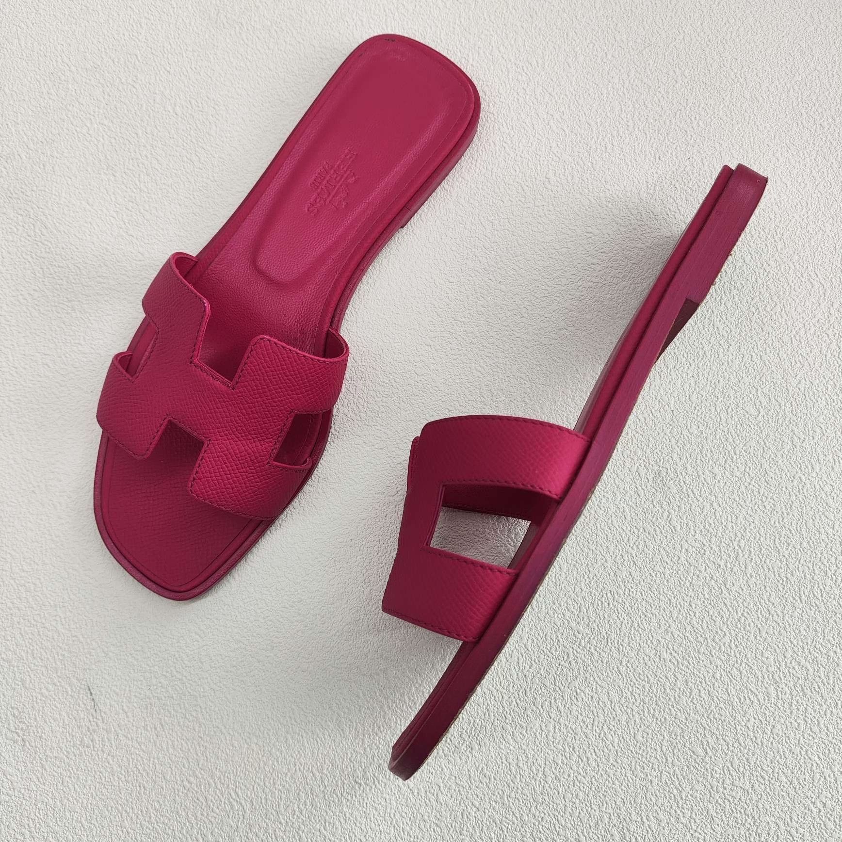 Hermes Hermes Oran Sandals Pink Size 36 Size US 6 / IT 36 - 9 Thumbnail
