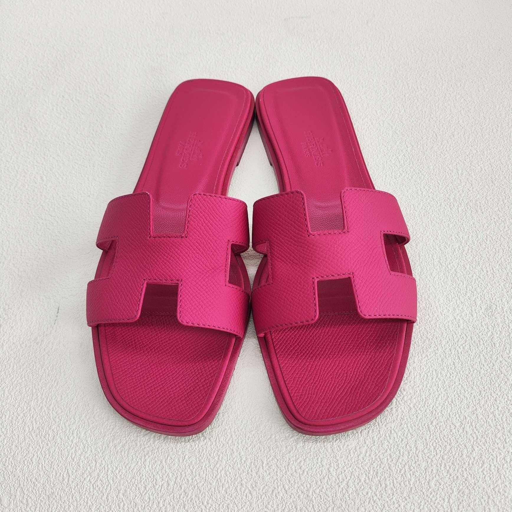 Hermes Hermes Oran Sandals Pink Size 36 Size US 6 / IT 36 - 3 Thumbnail