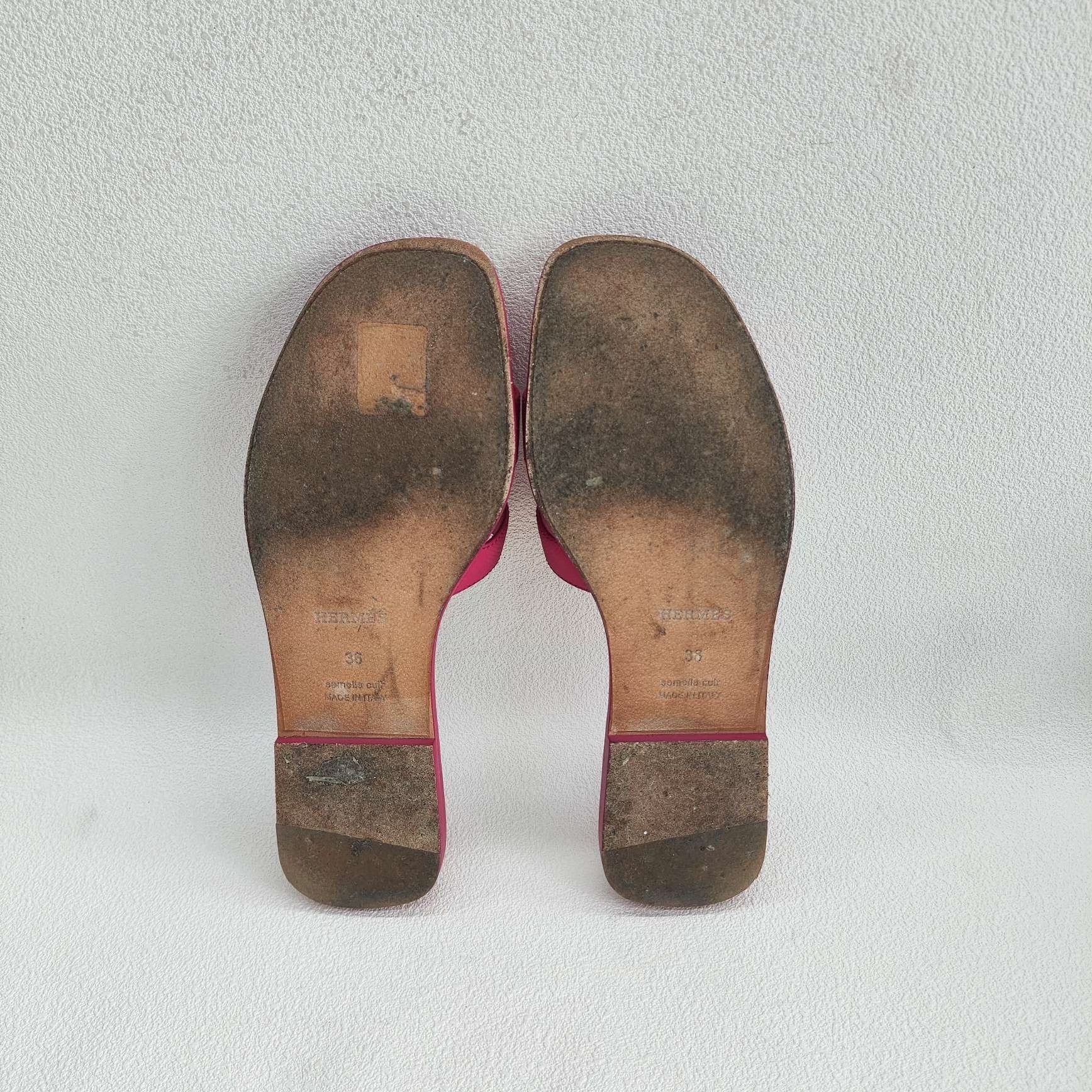 Hermes Hermes Oran Sandals Pink Size 36 Size US 6 / IT 36 - 8 Thumbnail