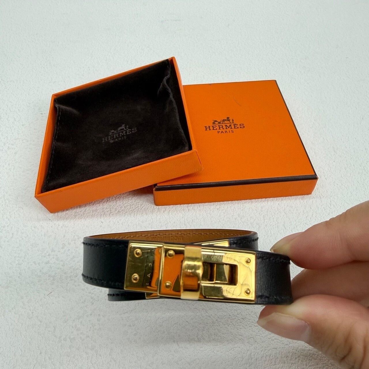 Hermes Hermes Kelly Double Tour Bracelet Black Size ONE SIZE - 2 Thumbnail