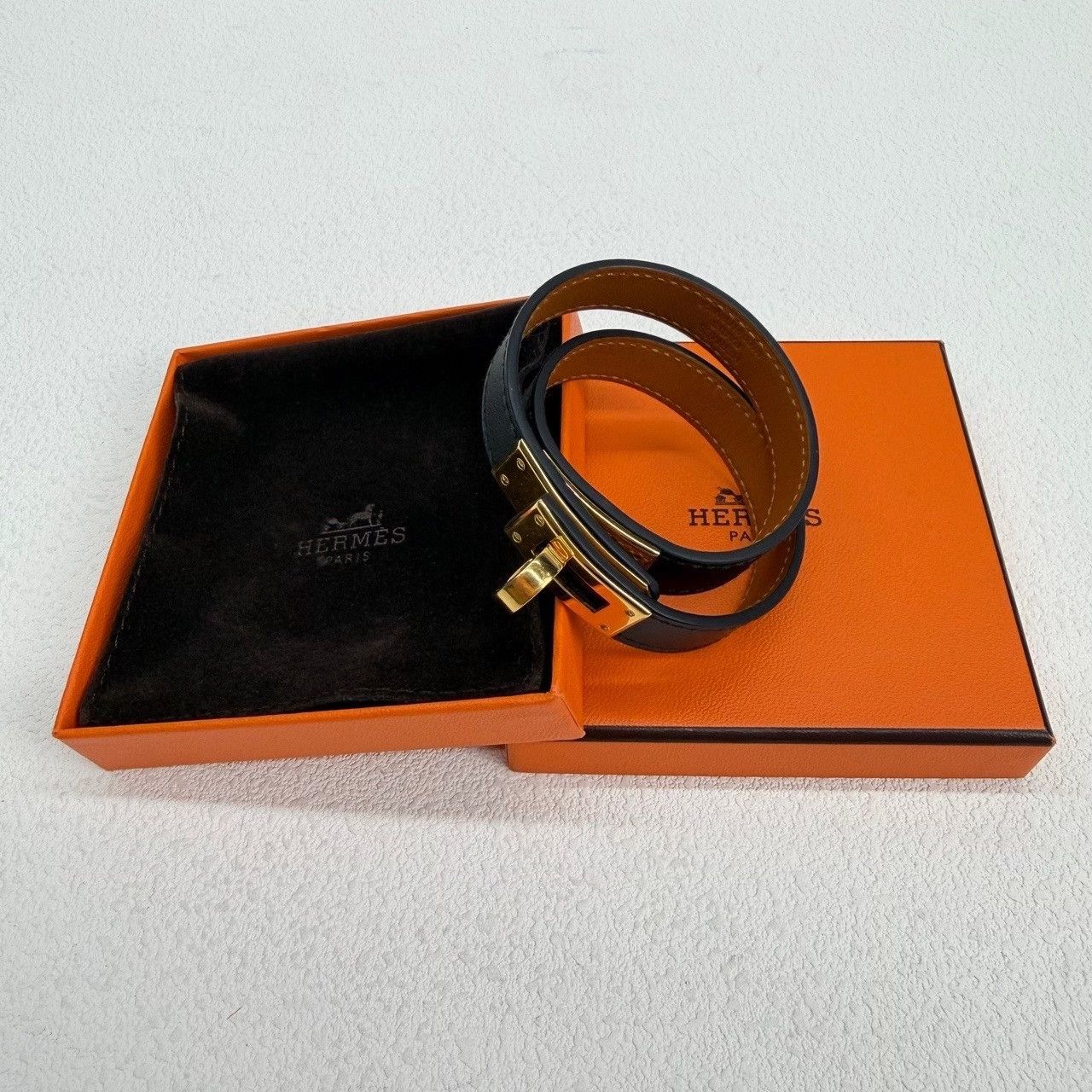 Hermes Hermes Kelly Double Tour Bracelet Black Size ONE SIZE - 7 Thumbnail