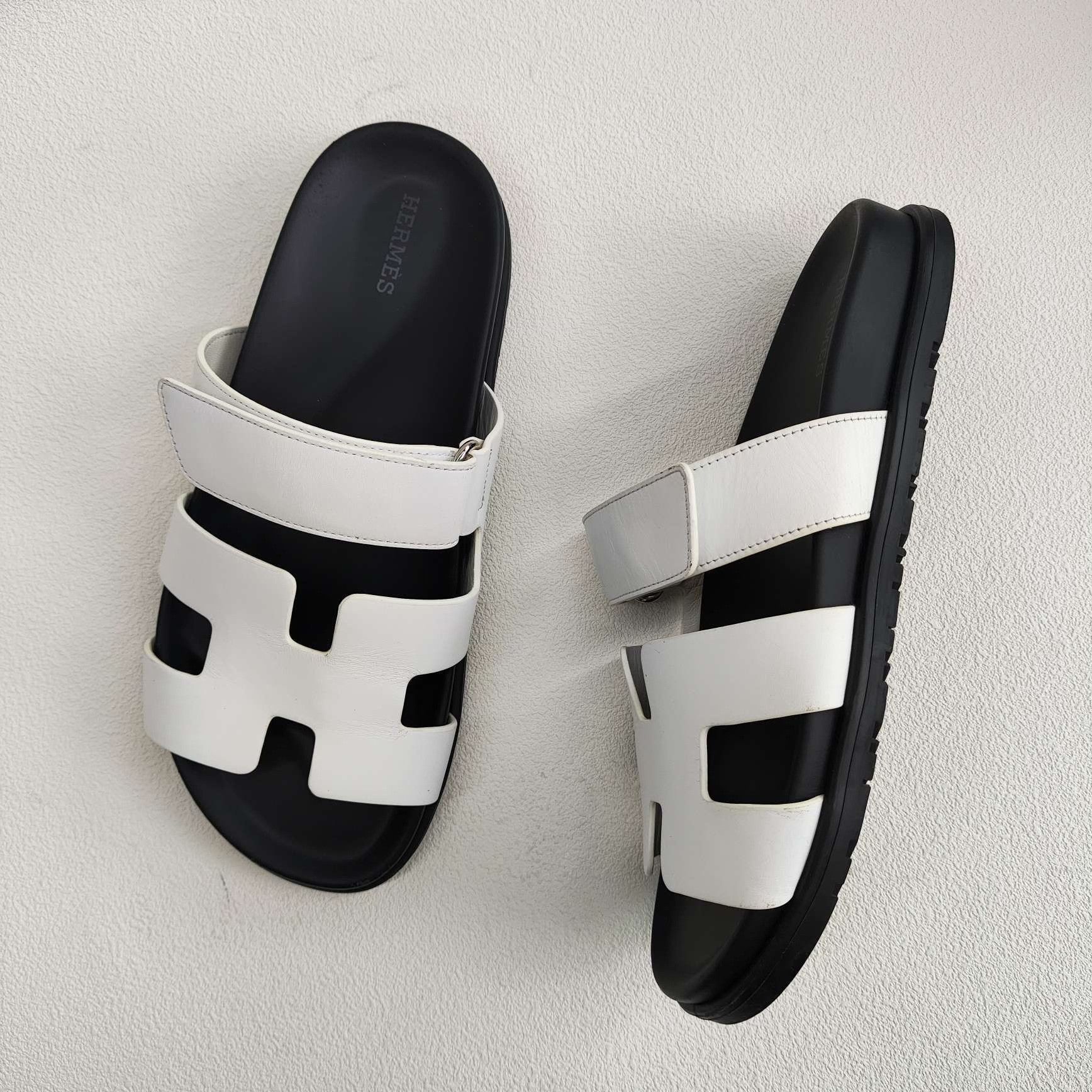 Hermes Hermes Chypre Leather Sandals Size 39 Size US 9 / IT 39 - 9 Thumbnail