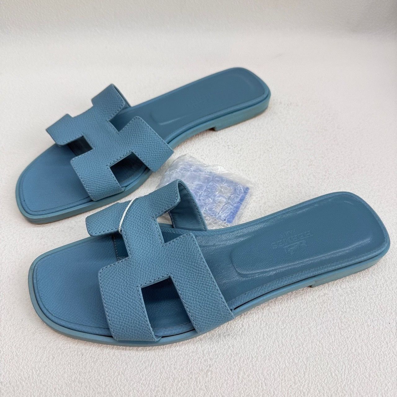 Hermes Hermès Blue Oran Sandals Size 37.5 Size US 7.5 / IT 37.5 - 2 Thumbnail