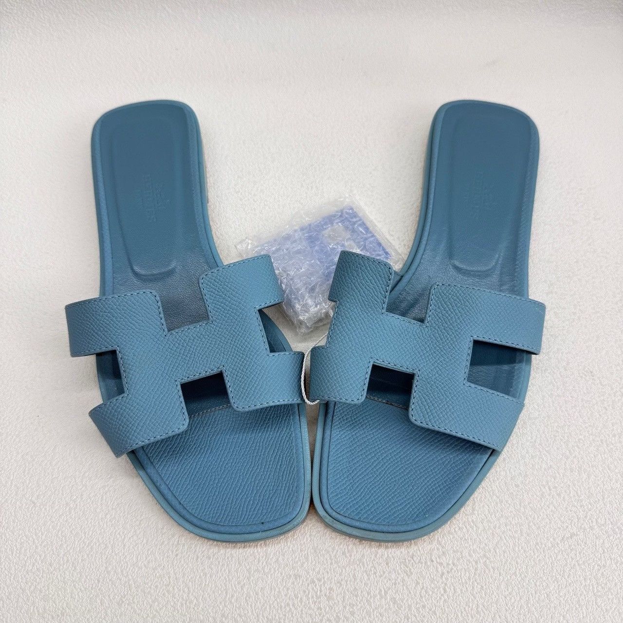 Hermes Hermès Blue Oran Sandals Size 37.5 Size US 7.5 / IT 37.5 - 10 Thumbnail