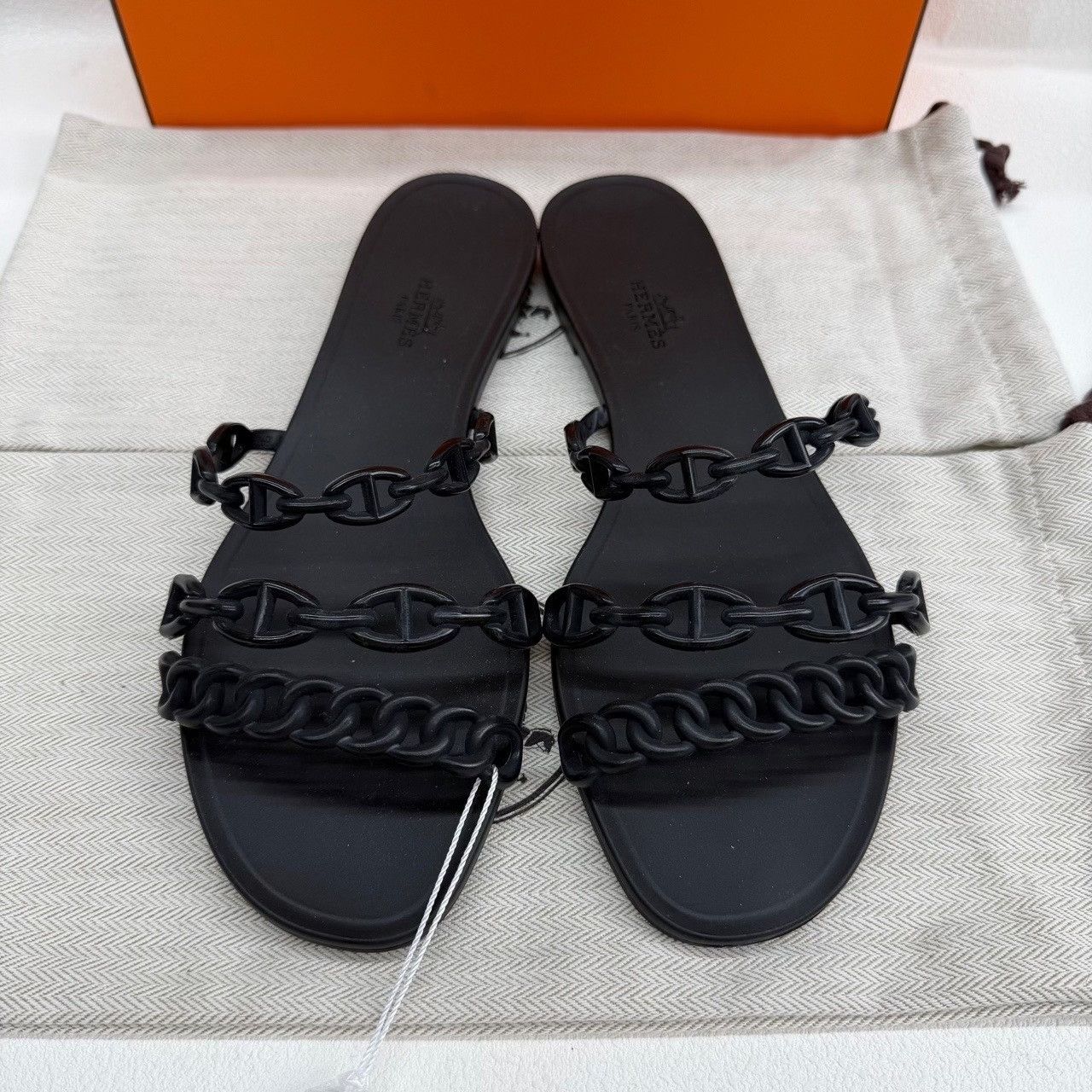 Hermes Hermès Rubber Chain Sandals Size 39 Size US 9 / IT 39 - 3 Thumbnail