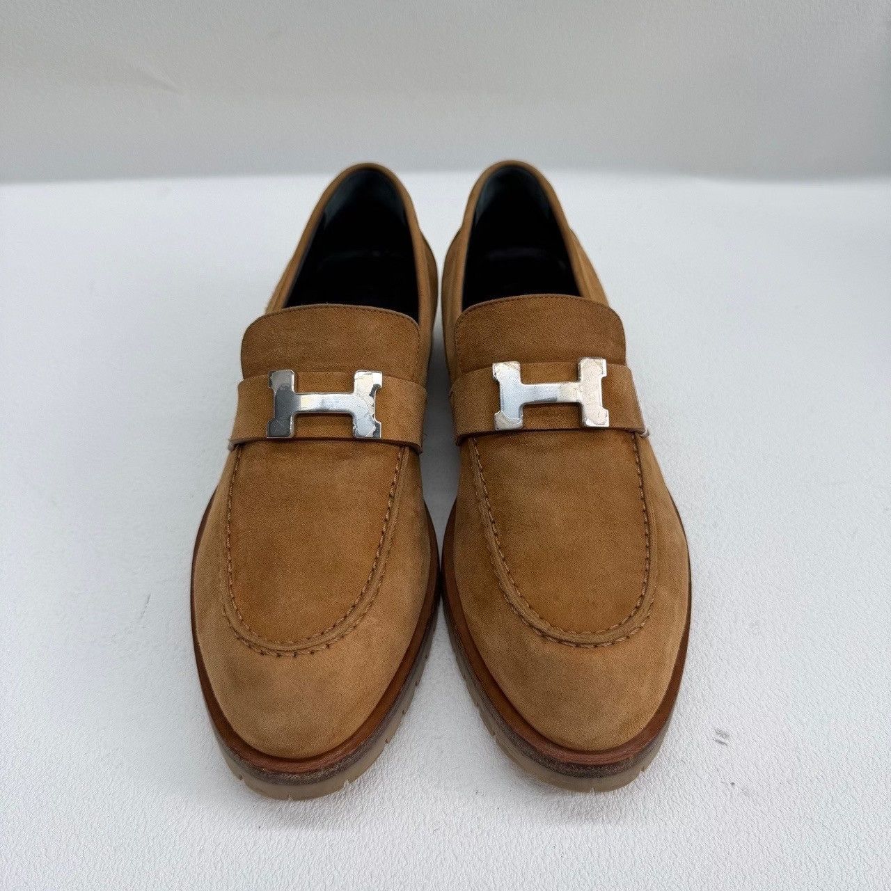 Hermes Hermès Suede H Logo Loafers Size 38 Size US 8 / IT 38 - 3 Thumbnail