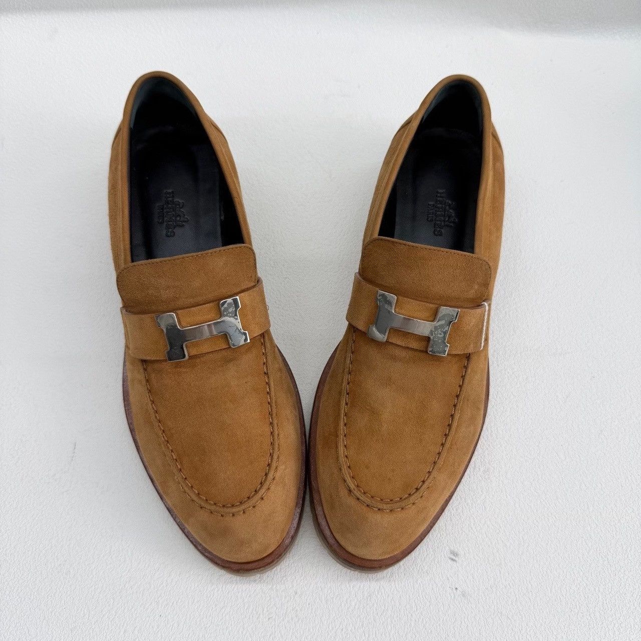 Hermes Hermès Suede H Logo Loafers Size 38 Size US 8 / IT 38 - 10 Thumbnail