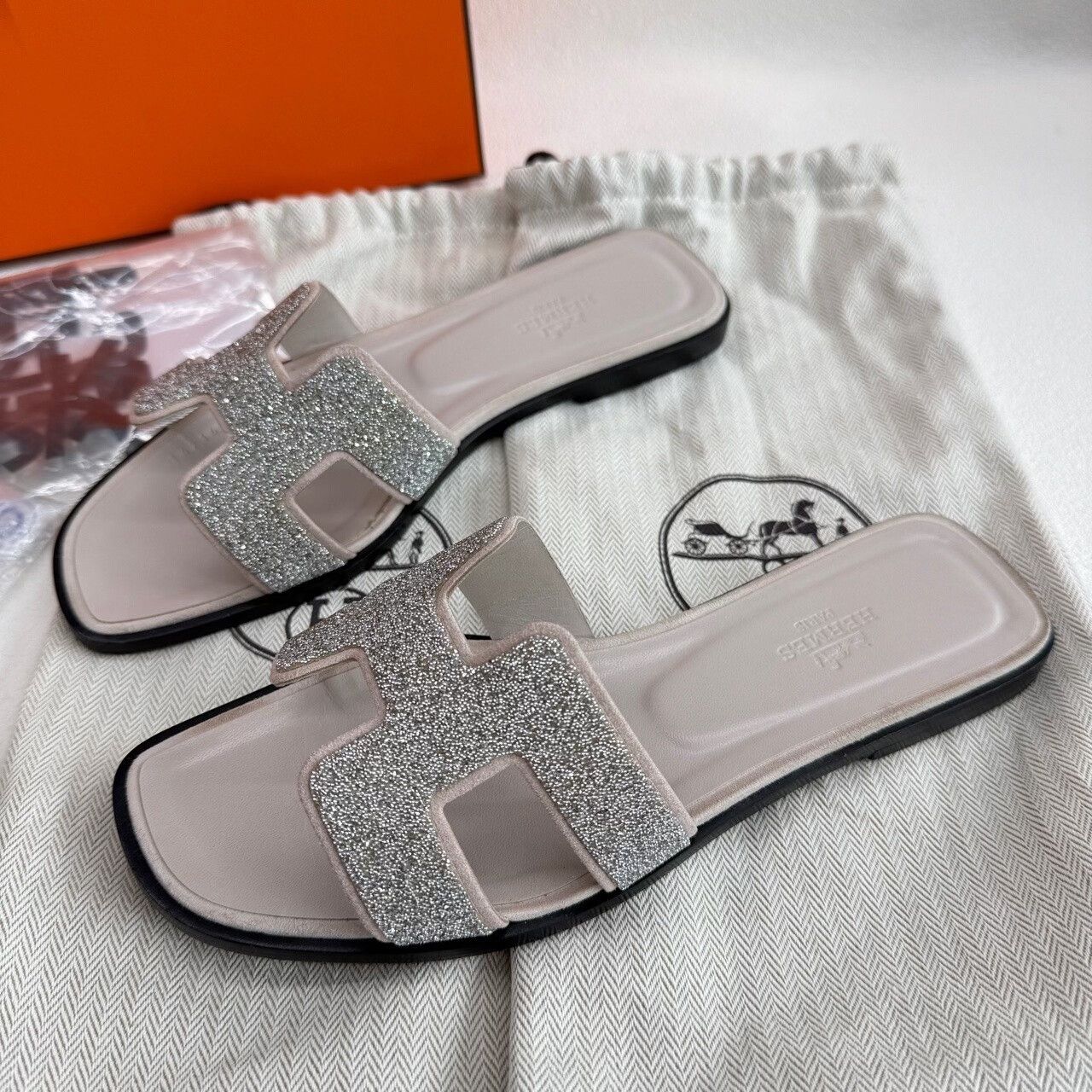 Hermes Hermès Glitter H Sandals Size 37 Size US 7 / IT 37 - 3 Thumbnail