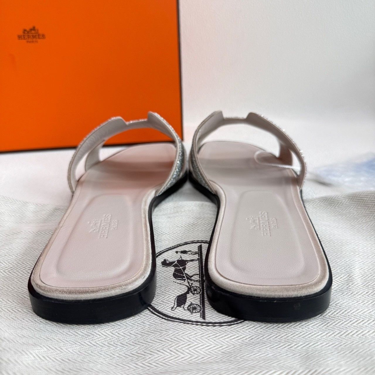 Hermes Hermès Glitter H Sandals Size 37 Size US 7 / IT 37 - 7 Thumbnail