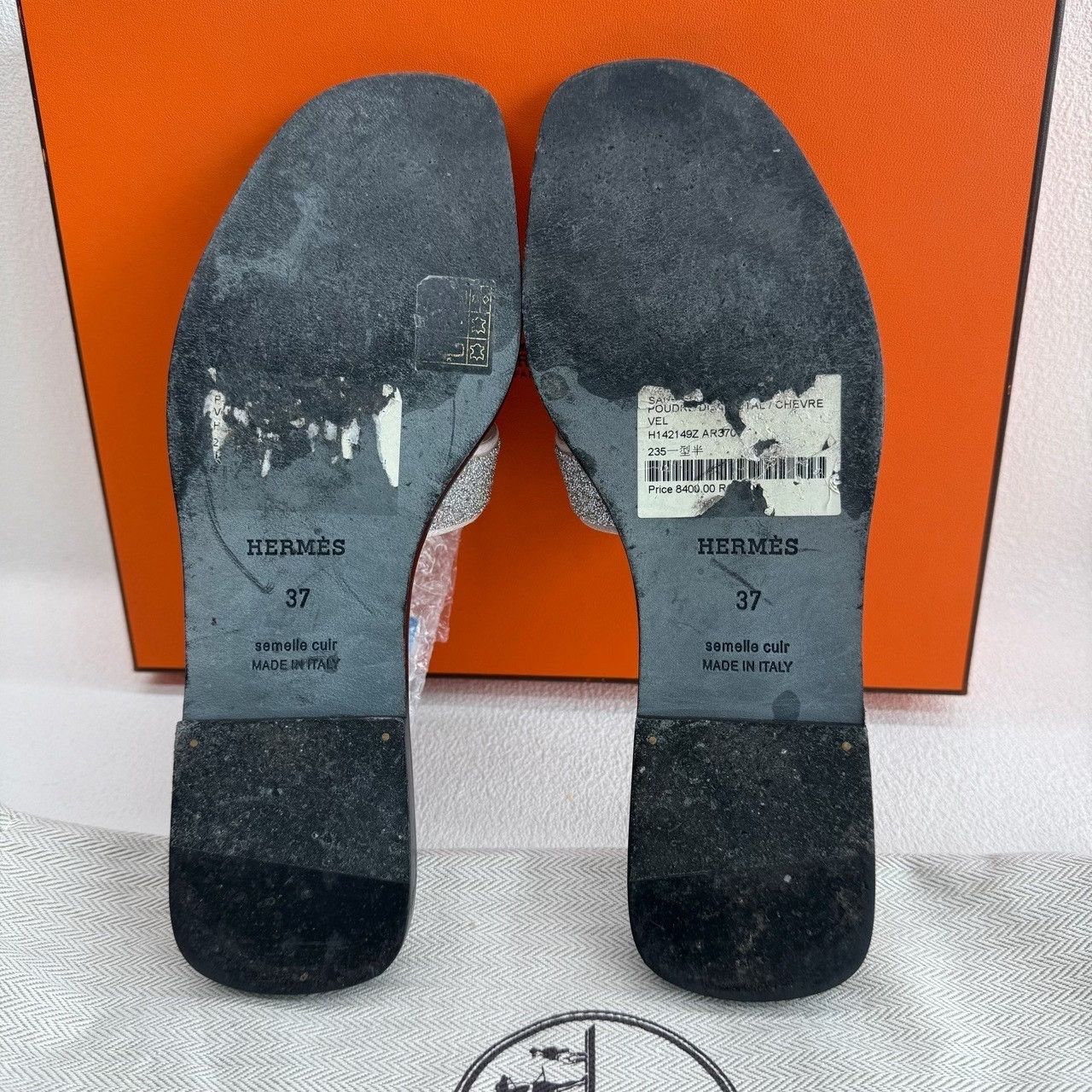 Hermes Hermès Glitter H Sandals Size 37 Size US 7 / IT 37 - 9 Thumbnail