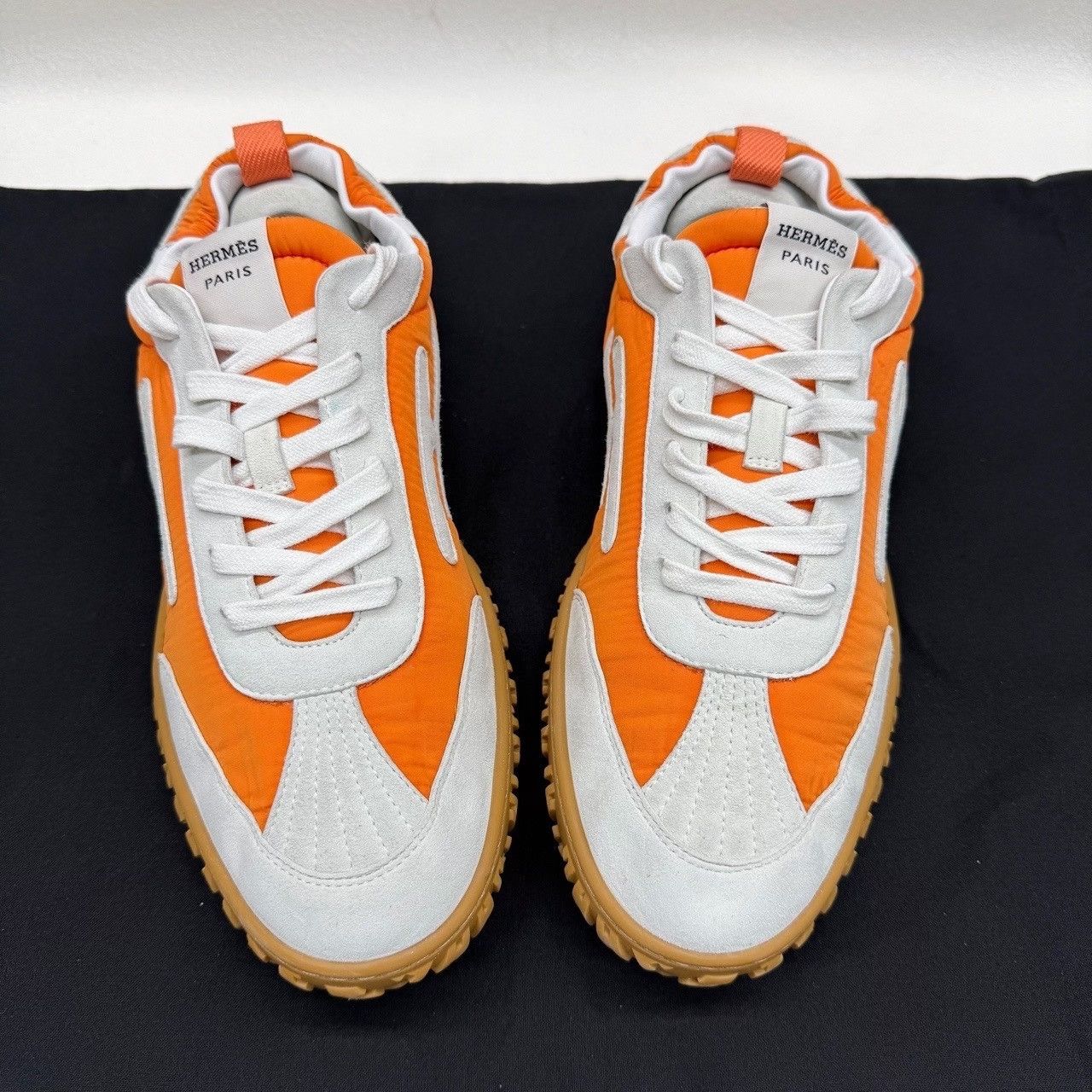 Hermes Hermès Orange Low-Top Sneakers Size US 8 Size US 8 / EU 41 - 10 Thumbnail