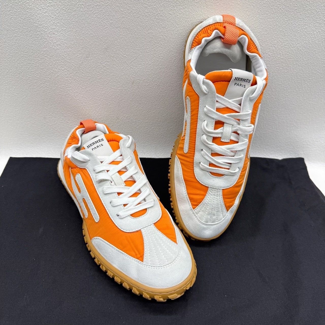 Hermes Hermès Orange Low-Top Sneakers Size US 8 Size US 8 / EU 41 - 9 Thumbnail