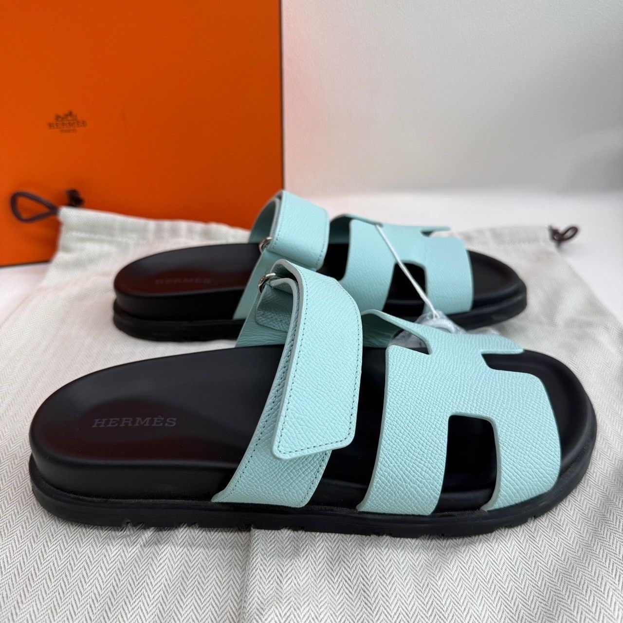 Hermes Hermès Blue Chypre Sandals Size 37 Size US 7 / IT 37 - 6 Thumbnail