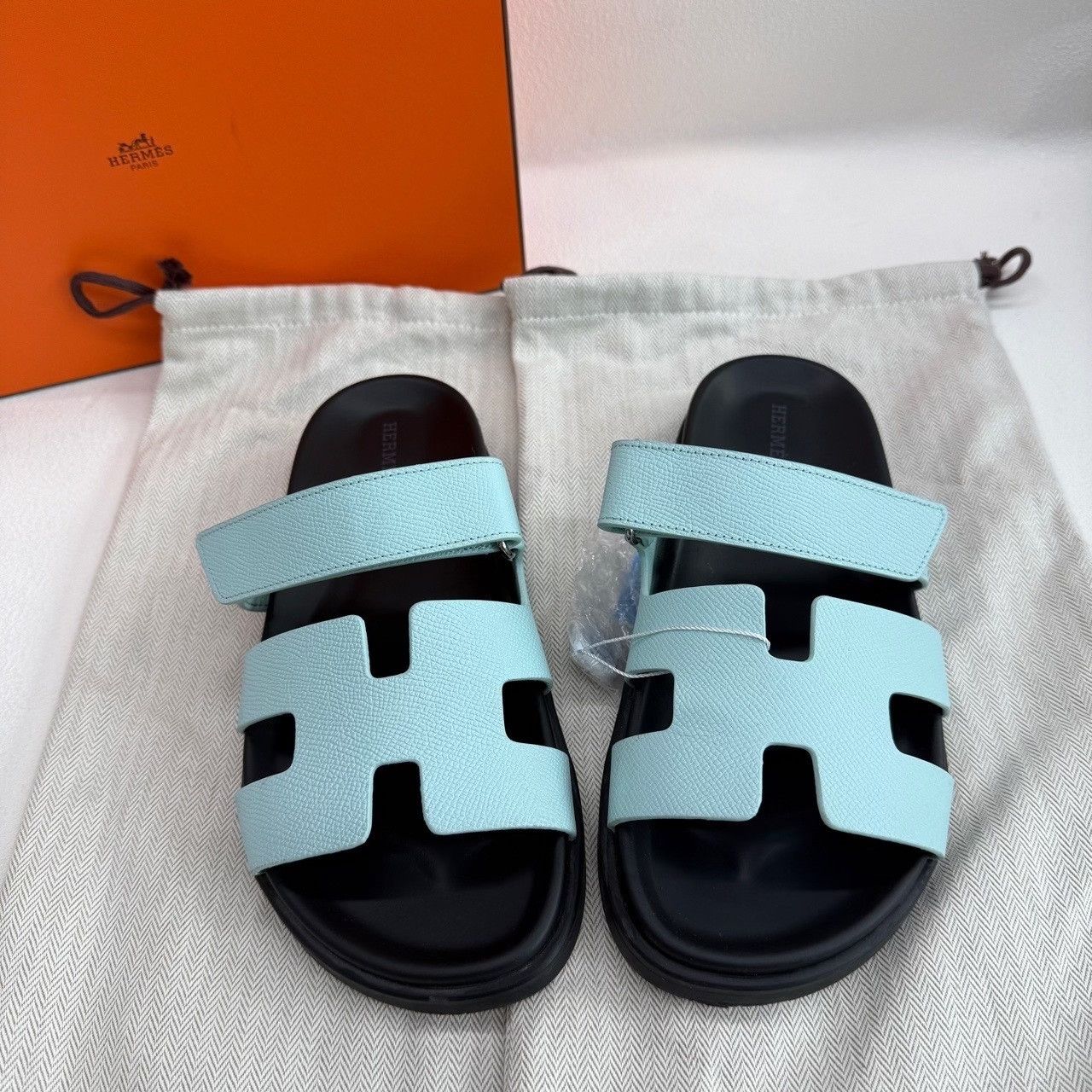 Hermes Hermès Blue Chypre Sandals Size 37 Size US 7 / IT 37 - 2 Thumbnail