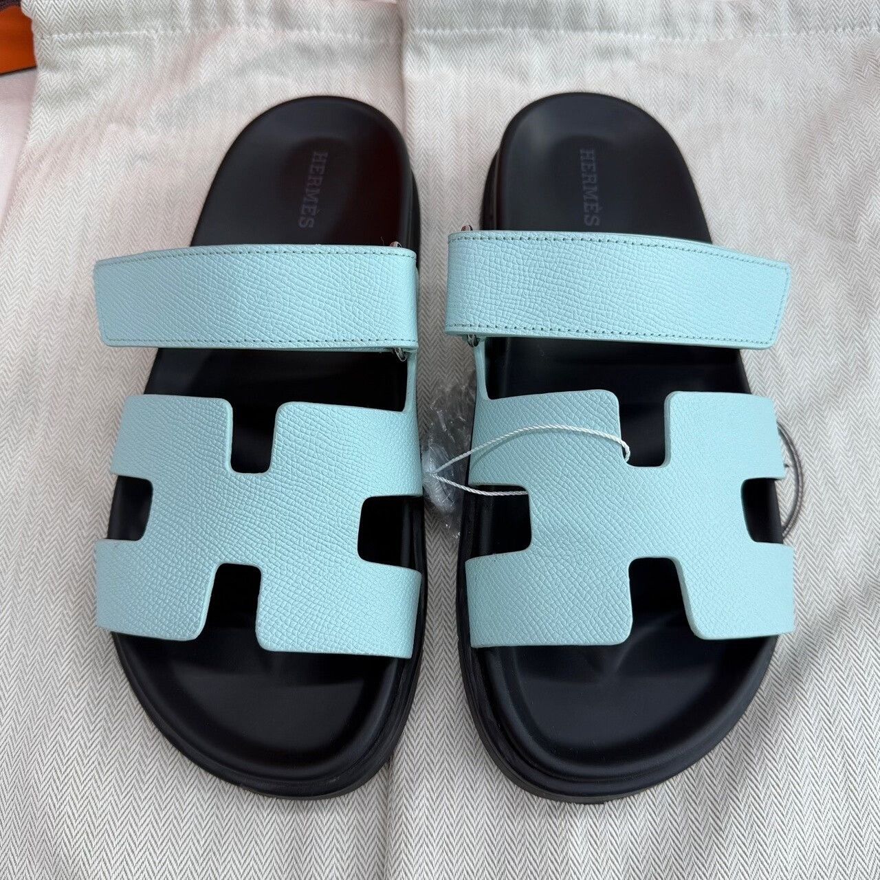 Hermes Hermès Blue Chypre Sandals Size 37 Size US 7 / IT 37 - 4 Thumbnail