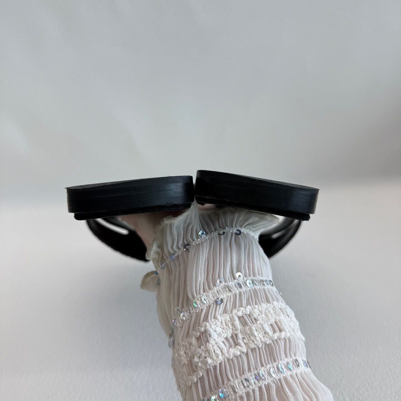 Hermes Hermes Black Suede Crystal Oran Sandals Size 37 Size US 7 / IT 37 - 7 Thumbnail
