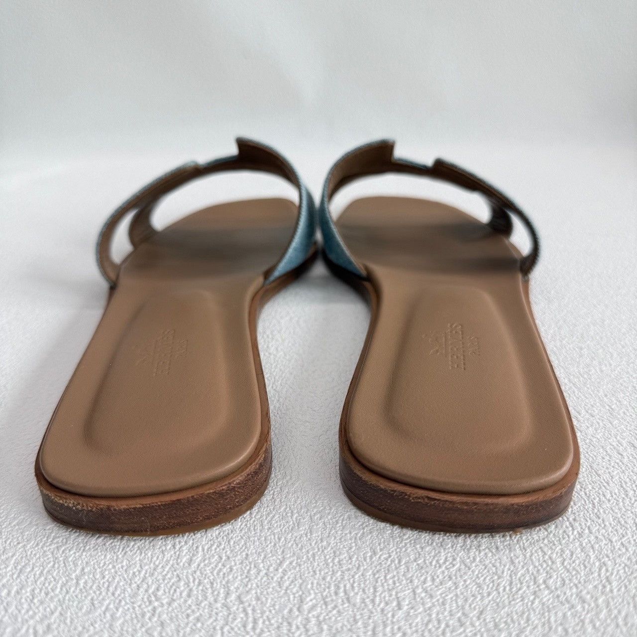 Hermes Hermes Oran Denim Sandals Size 38.5 Size US 8.5 / IT 38.5 - 9 Thumbnail