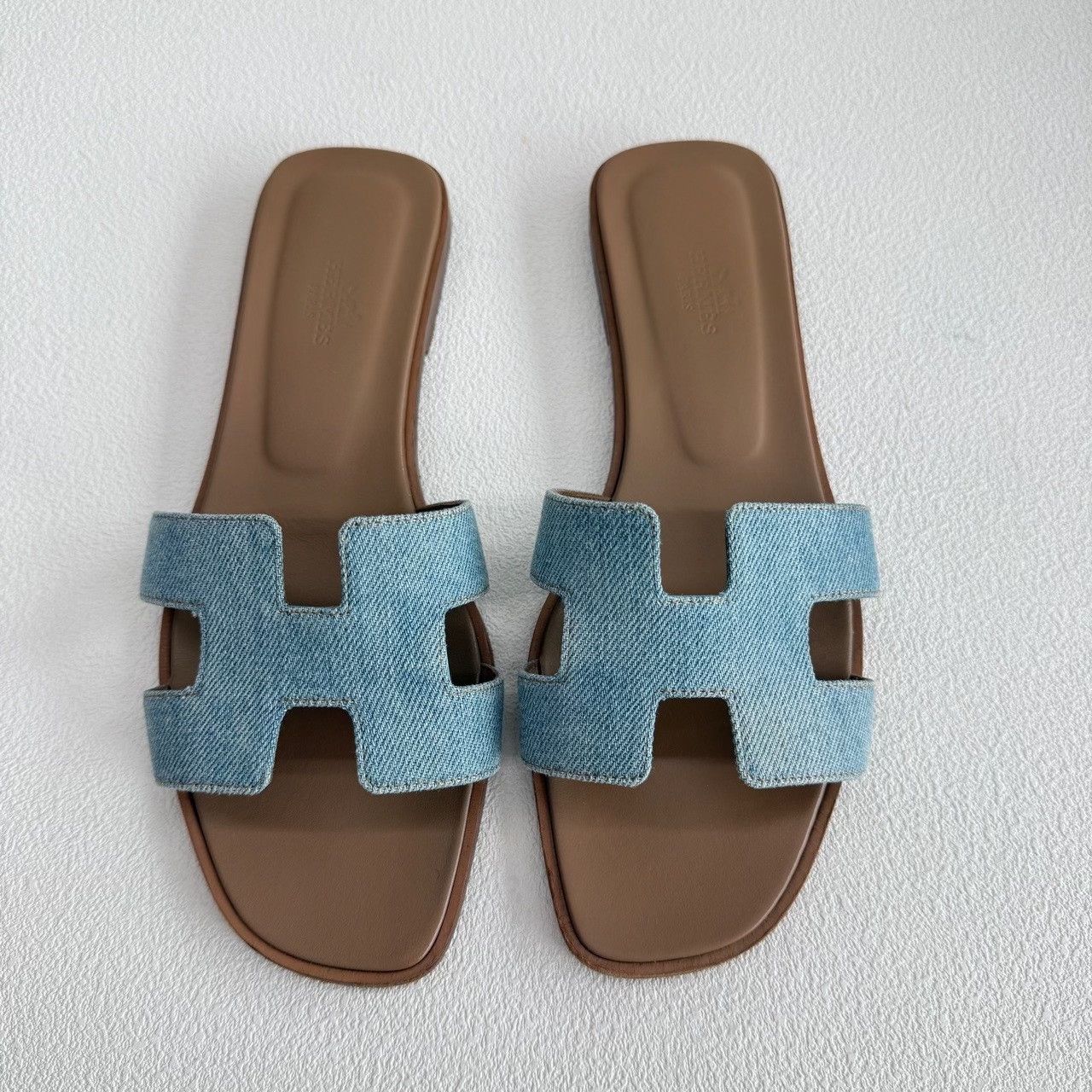 Hermes Hermes Oran Denim Sandals Size 38.5 Size US 8.5 / IT 38.5 - 3 Thumbnail