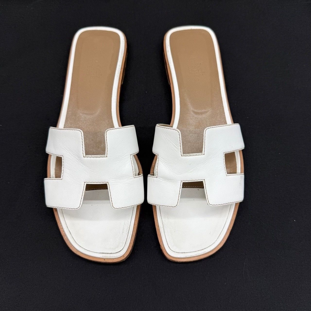 Hermes Hermès Oran Leather Sandals Size 39.5 Size US 9.5 / IT 39.5 - 3 Thumbnail