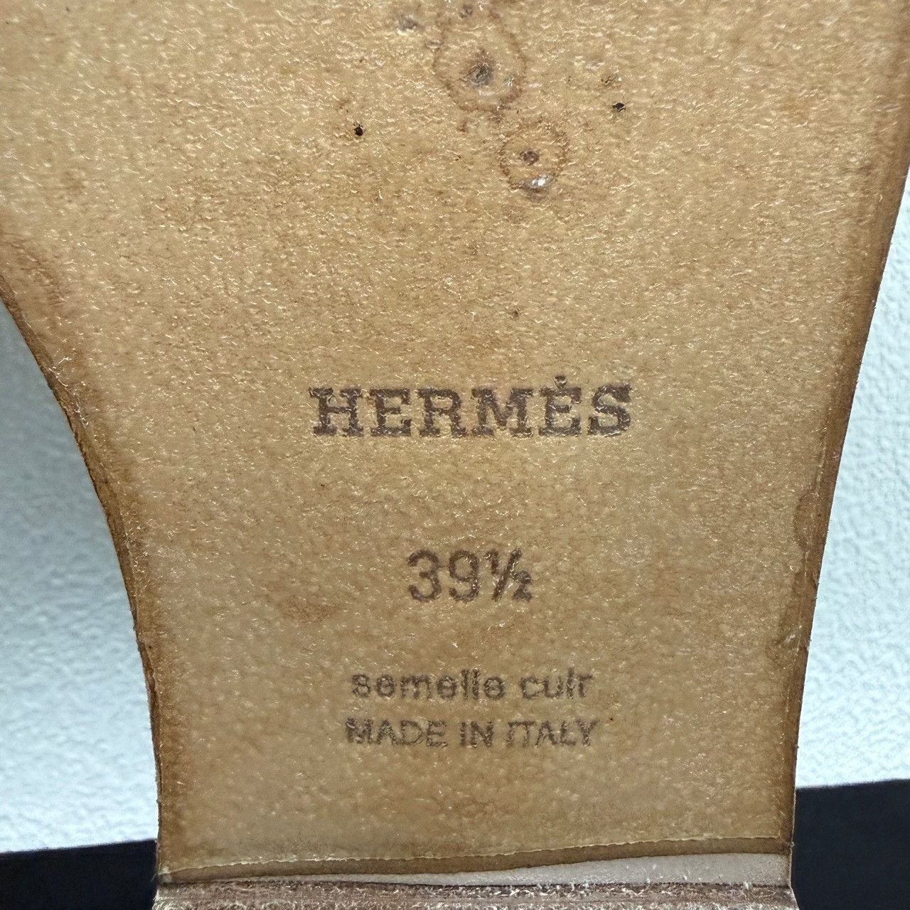 Hermes Hermès Oran Leather Sandals Size 39.5 Size US 9.5 / IT 39.5 - 9 Thumbnail
