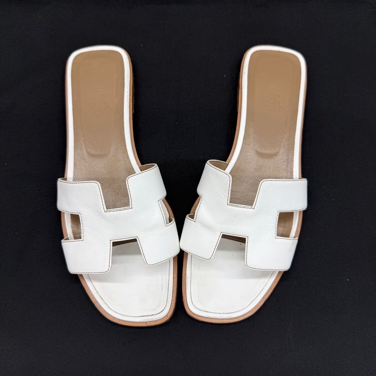 Hermes Hermès Oran Leather Sandals Size 39.5 Size US 9.5 / IT 39.5 - 10 Thumbnail