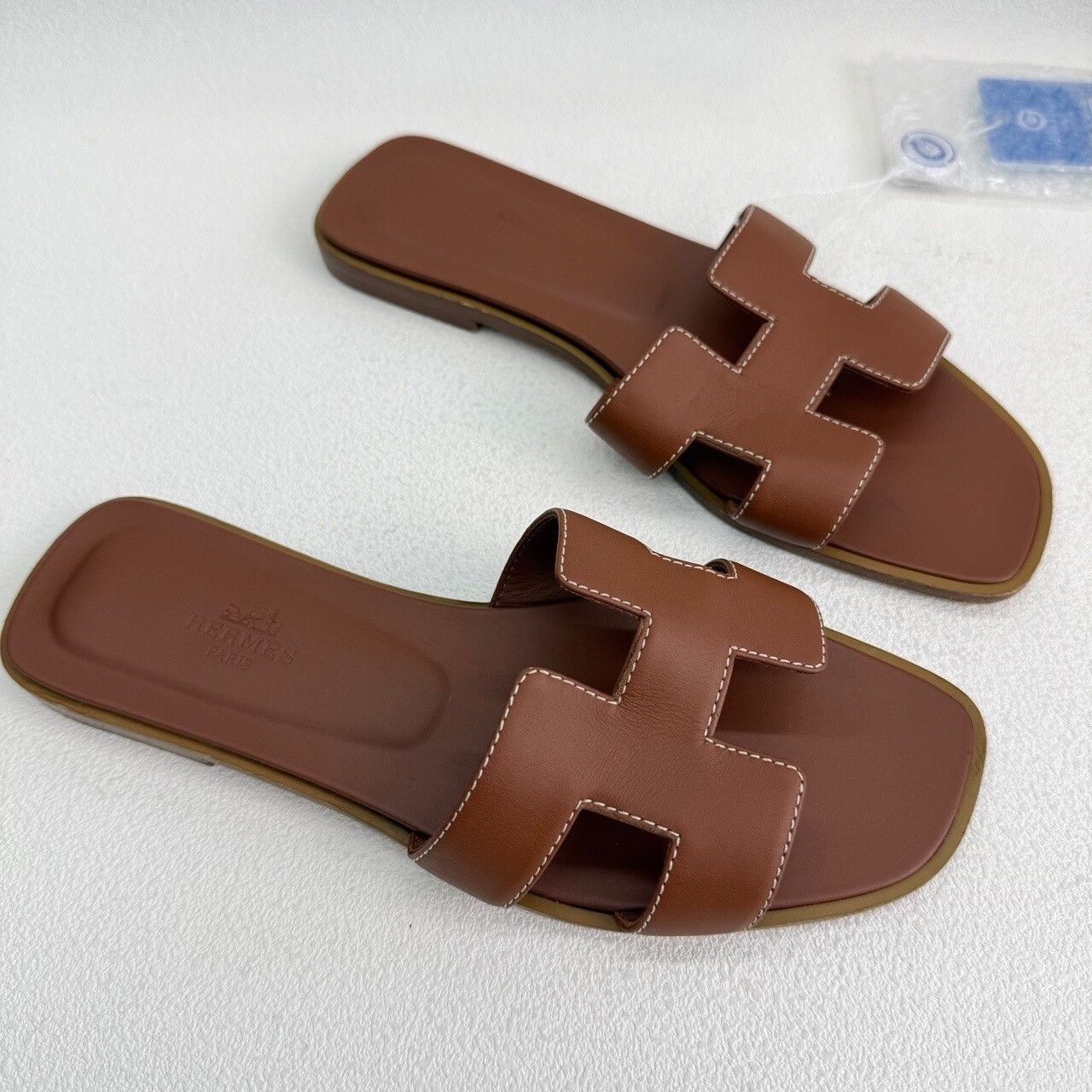 Hermes Hermès Oran Leather Sandals Brown Size 37 Size US 7 / IT 37 - 4 Thumbnail