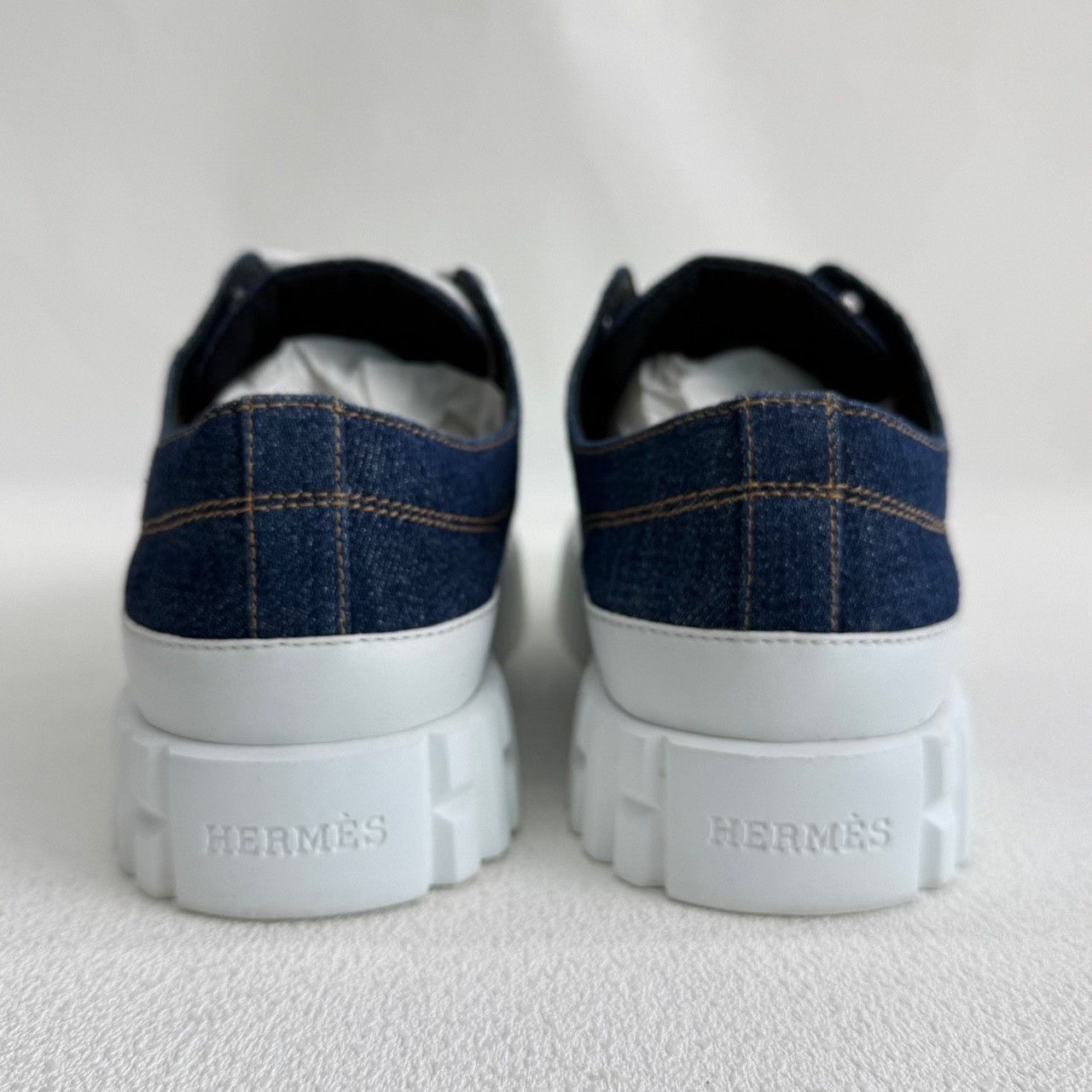 Hermes Hermes Denim Low-Top Sneakers Size 35 Size US 5 / IT 35 - 5 Thumbnail