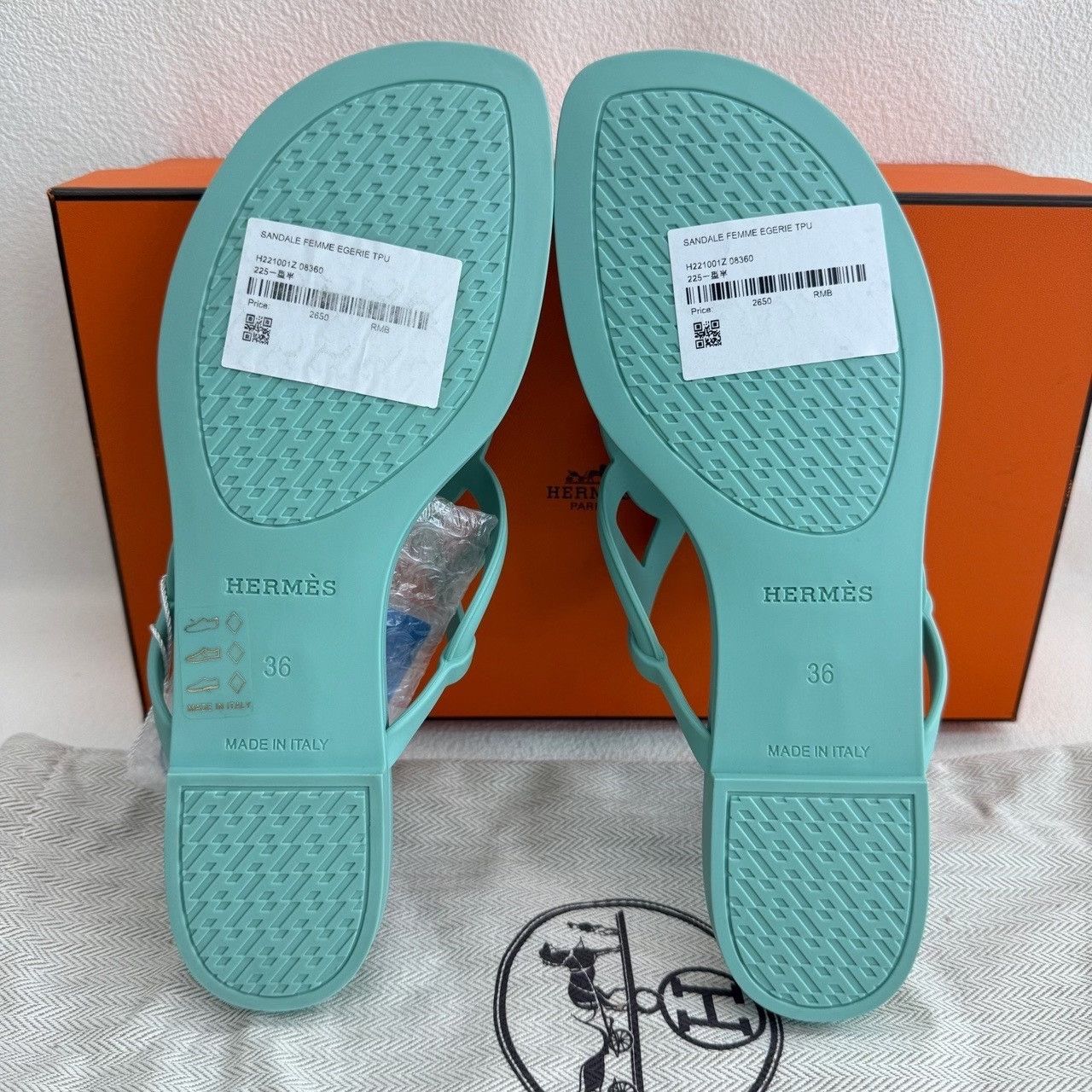 Hermes Hermès Egerie Sandals Green Size 36 Size US 6 / IT 36 - 9 Thumbnail