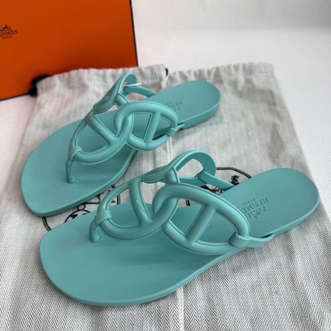Hermes Hermès Egerie Sandals Green Size 36 Size US 6 / IT 36 - 2 Thumbnail