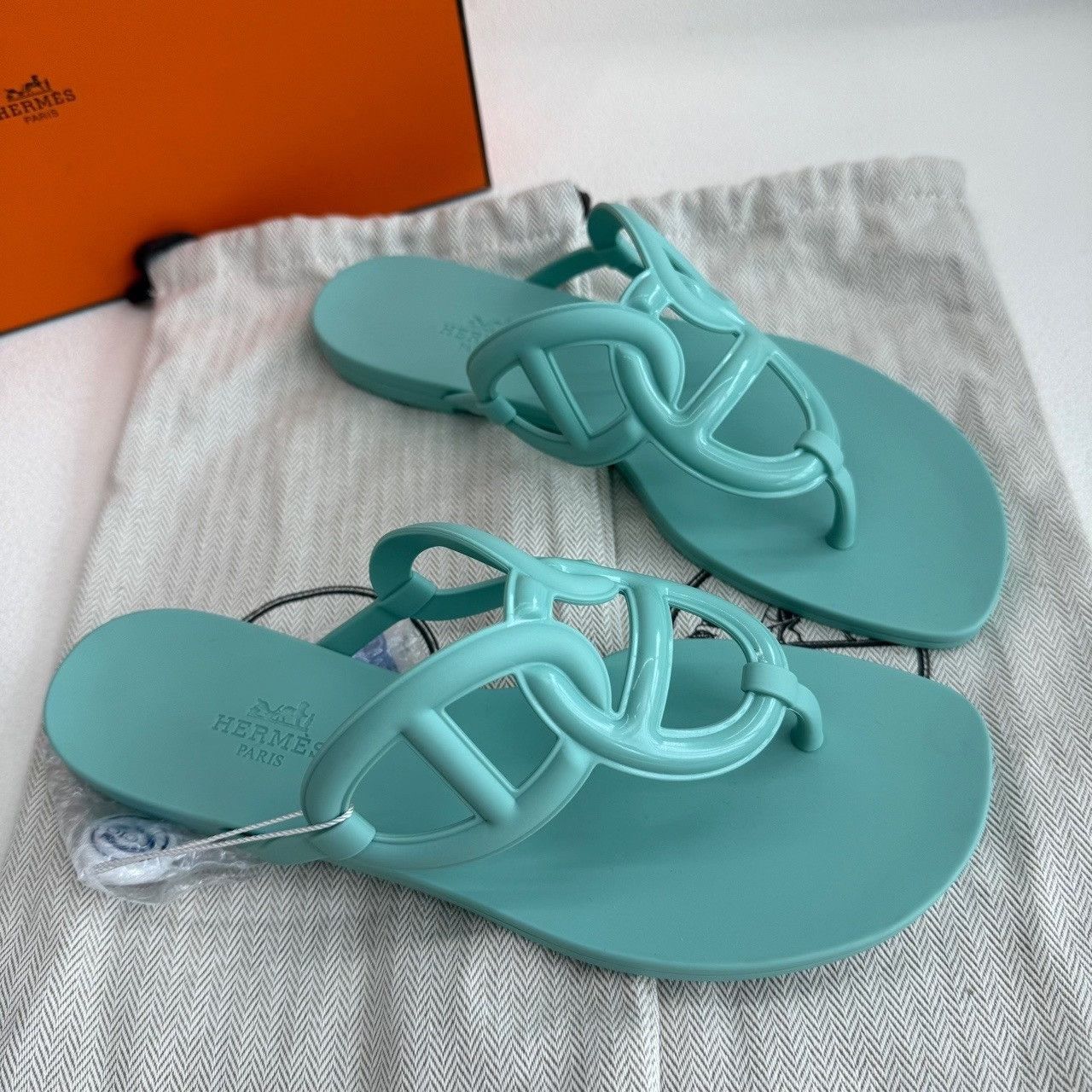 Hermes Hermès Egerie Sandals Green Size 36 Size US 6 / IT 36 - 5 Thumbnail