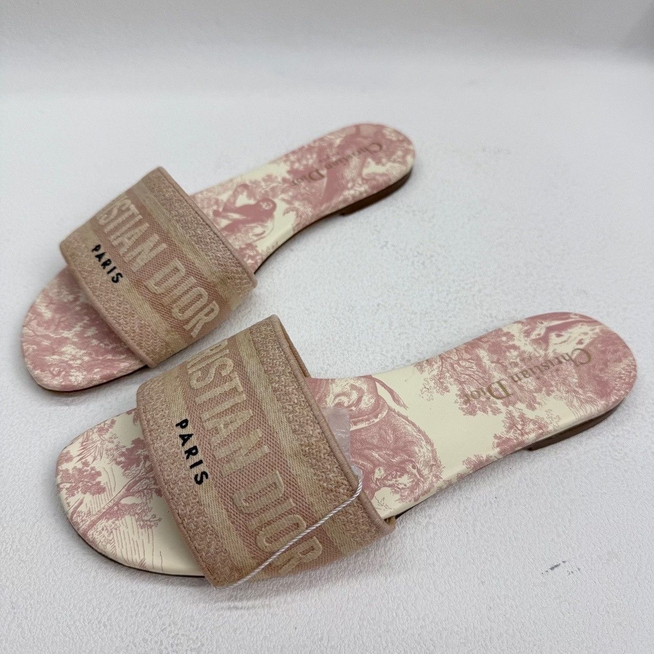 Dior Dior Dway Embroidered Slides Size 38 Size US 8 / IT 38 - 2 Thumbnail