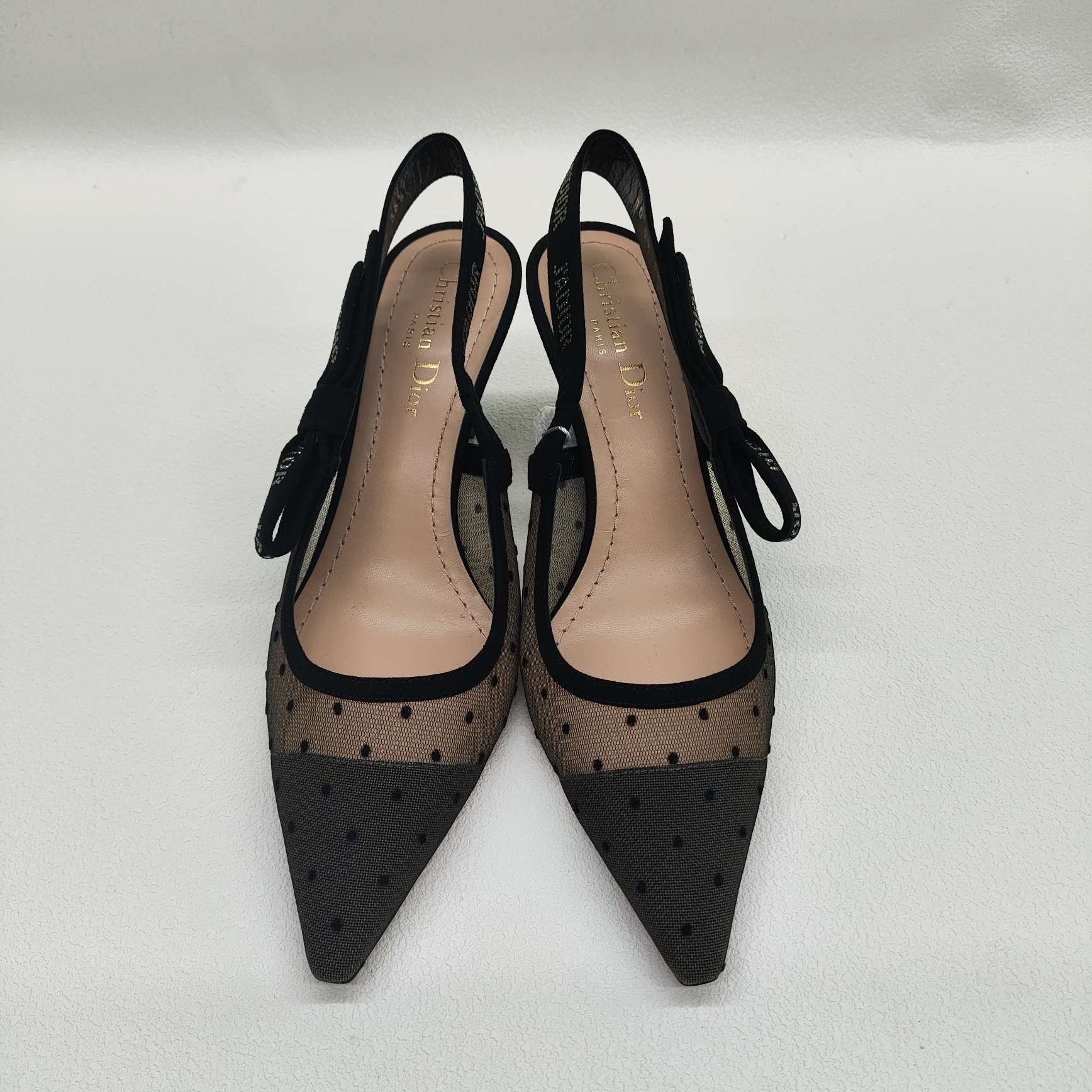 Dior Dior J'Adior Polka Dot Slingback Pumps Size 36.5 Size US 5.5 / IT 35.5 - 3 Thumbnail