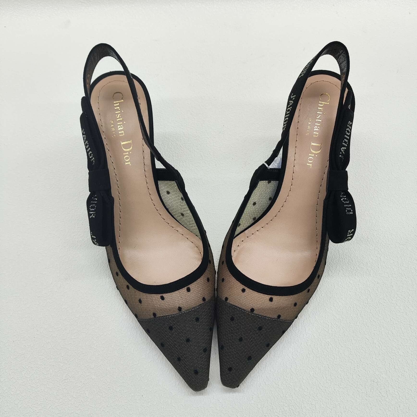 Dior Dior J'Adior Polka Dot Slingback Pumps Size 36.5 Size US 5.5 / IT 35.5 - 10 Thumbnail