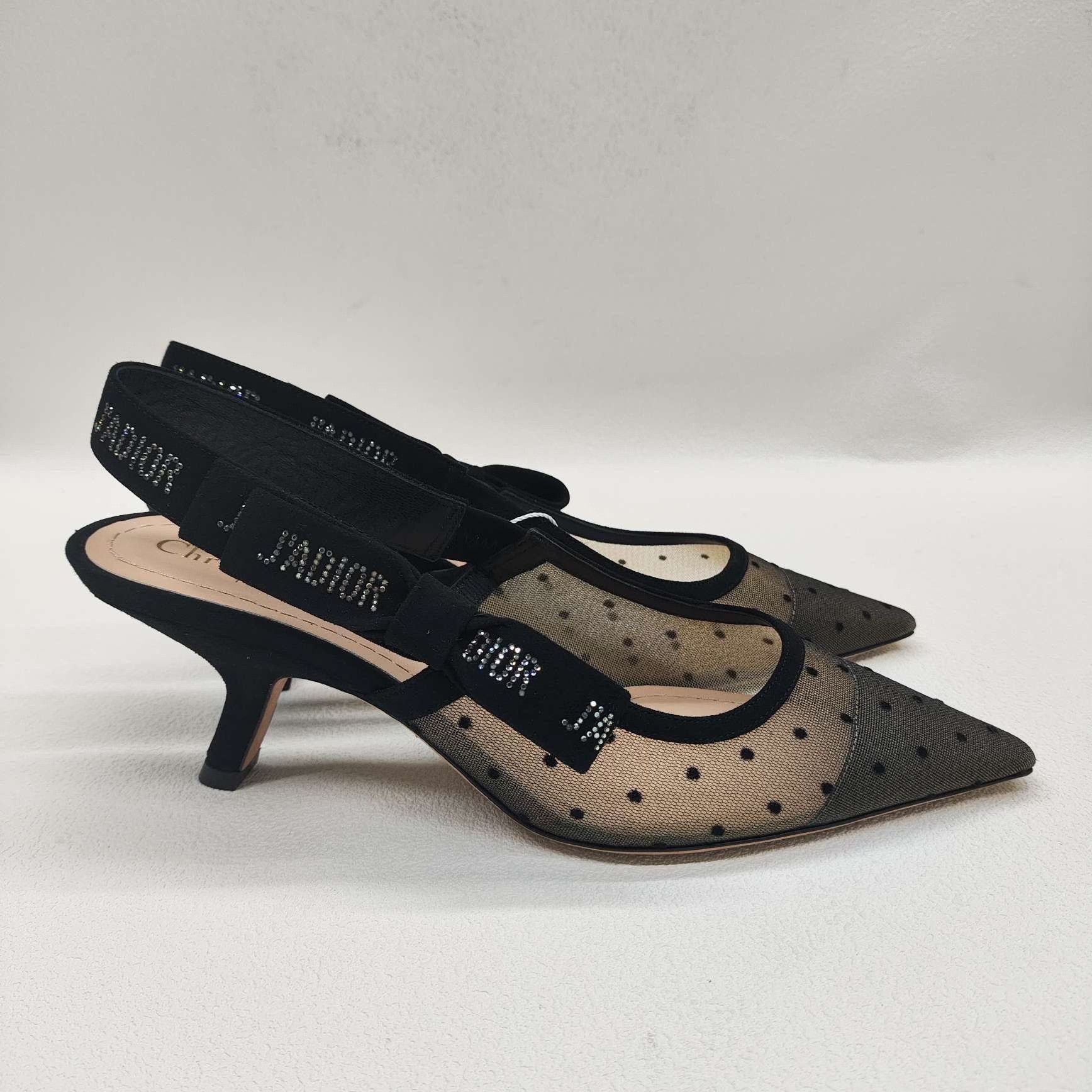 Dior Dior J'Adior Polka Dot Slingback Pumps Size 36.5 Size US 5.5 / IT 35.5 - 5 Thumbnail