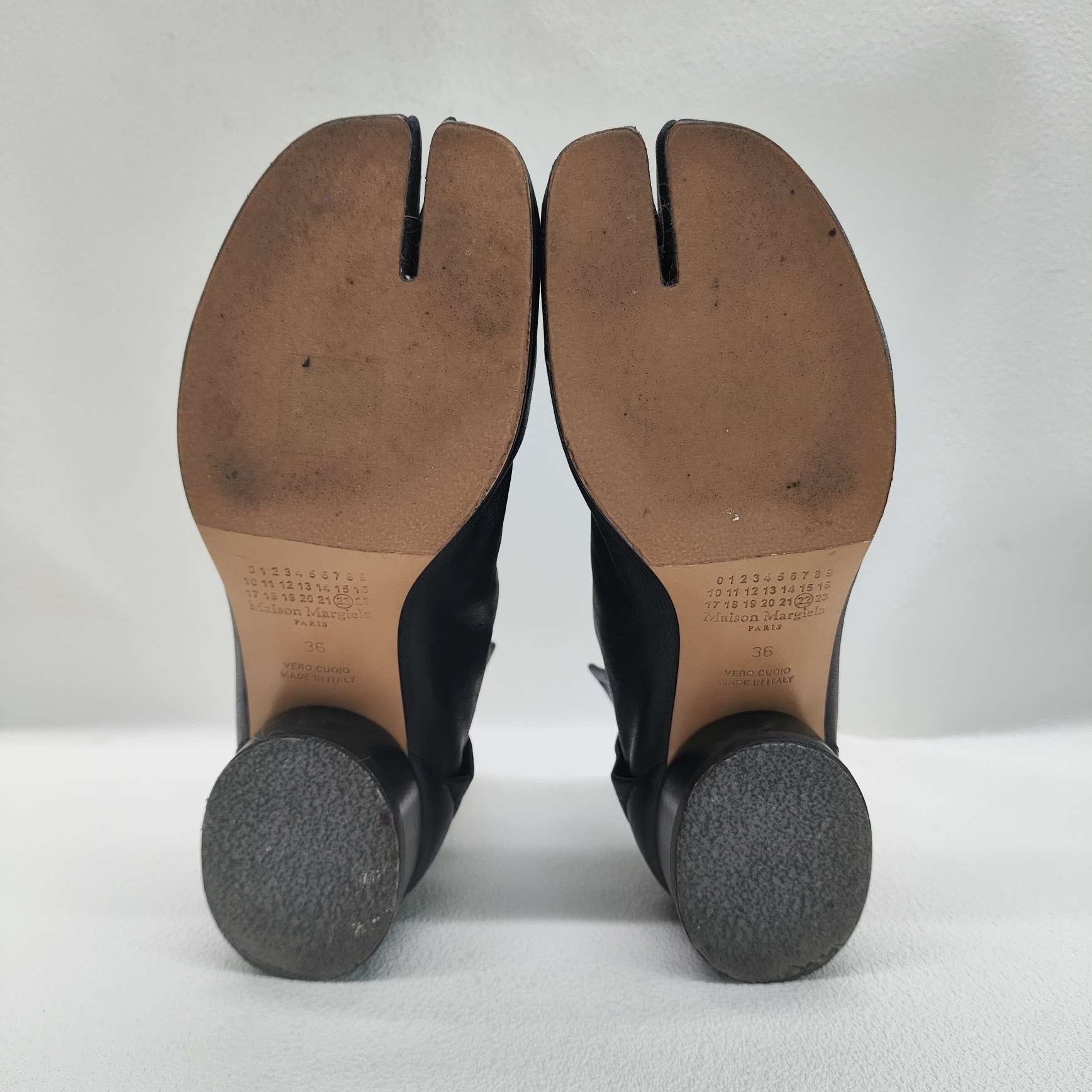 Maison Margiela Maison Margiela Black Leather Tabi Boots Size 36 Size US 6 / IT 36 - 8 Thumbnail