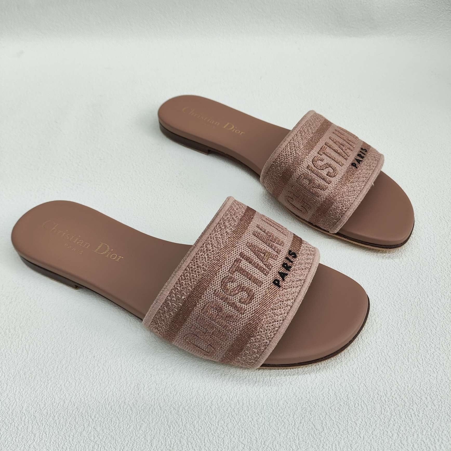 Dior Dior Dway Embroidered Slides Size 36 Size US 6 / IT 36 - 4 Thumbnail