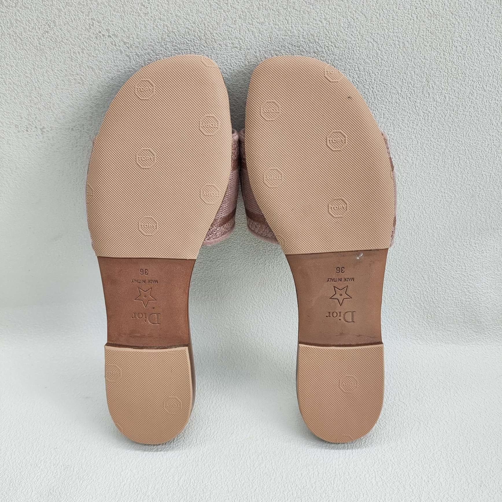 Dior Dior Dway Embroidered Slides Size 36 Size US 6 / IT 36 - 8 Thumbnail