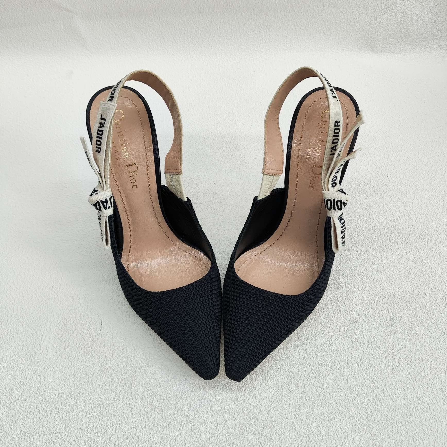 Dior Dior J'Adior Ribbon Slingback Heels Size 35.5 Size US 5.5 / IT 35.5 - 10 Thumbnail