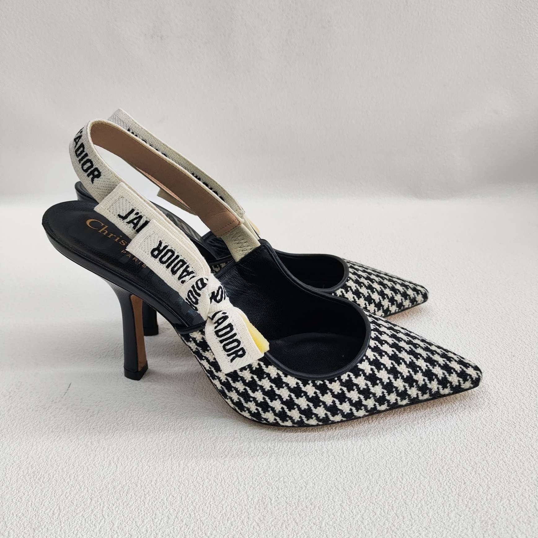 Dior Dior J'Adior Houndstooth Pumps Size 35.5 Size US 5.5 / IT 35.5 - 5 Thumbnail