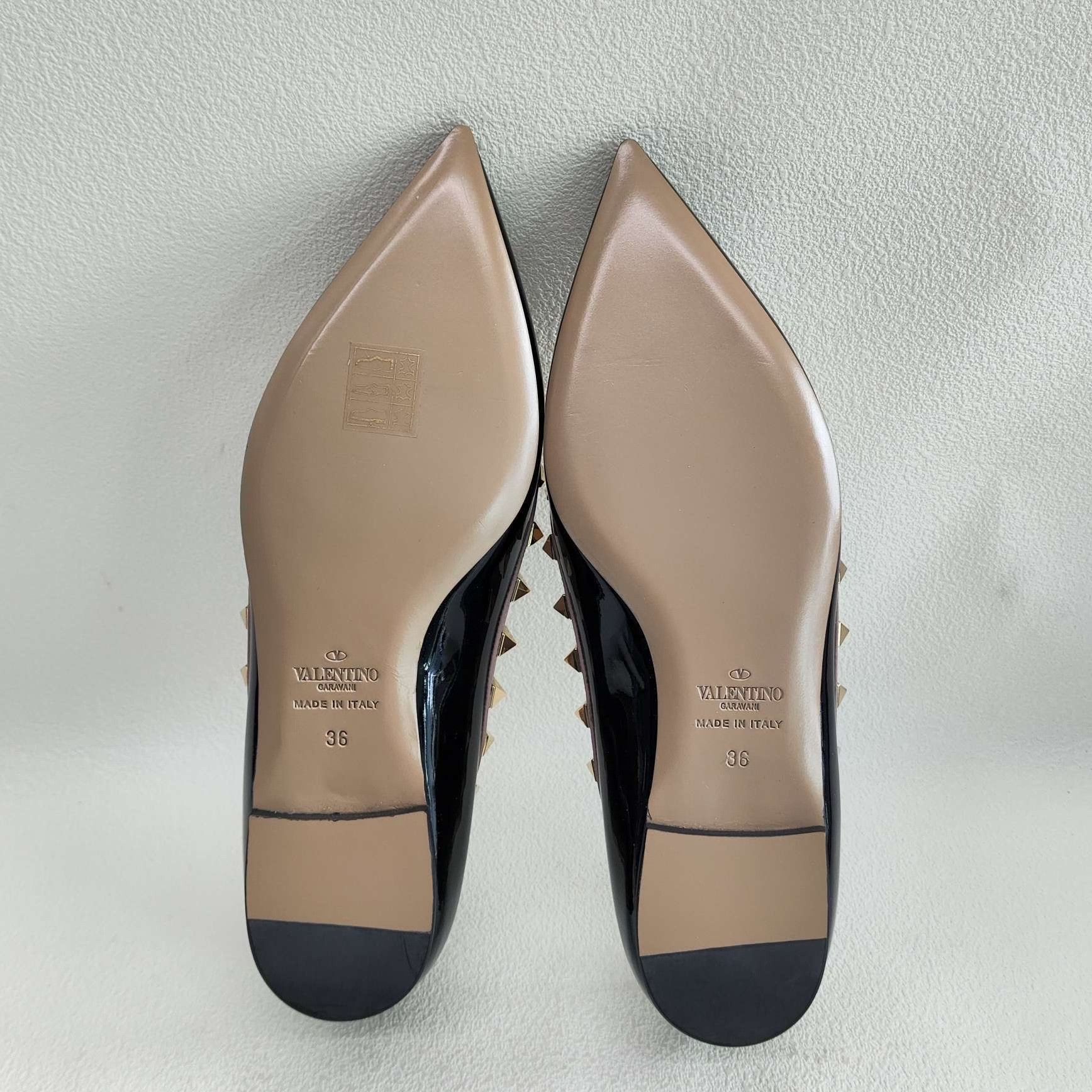 Valentino Valentino Rockstud Patent Flats Size 36 Size US 6 / IT 36 - 6 Thumbnail