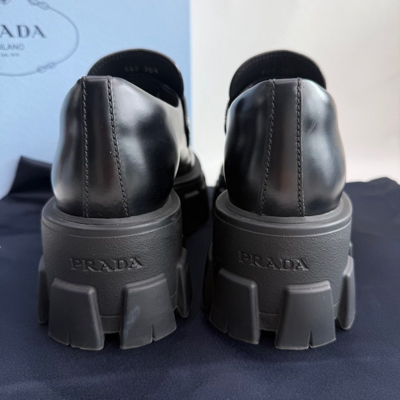 Prada Prada Monolith Leather Loafers Size 35.5 Size US 5.5 / IT 35.5 - 7 Thumbnail