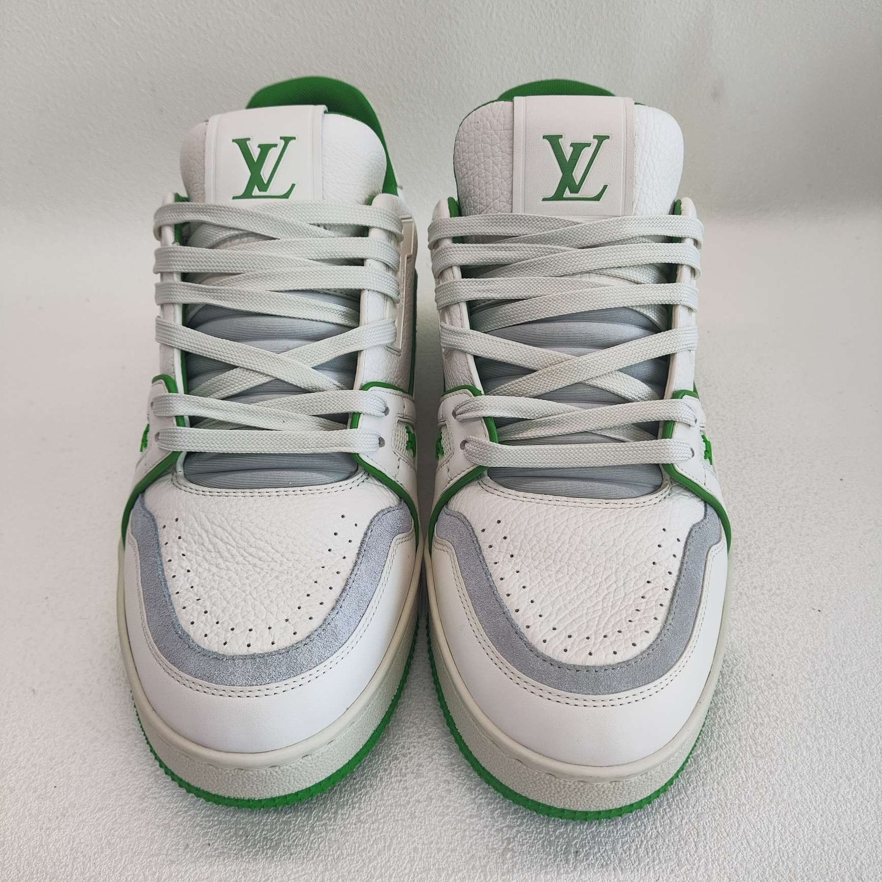 Louis Vuitton Louis Vuitton Green White Trainer Sneakers Size 8 Size US 8 / EU 41 - 3 Thumbnail