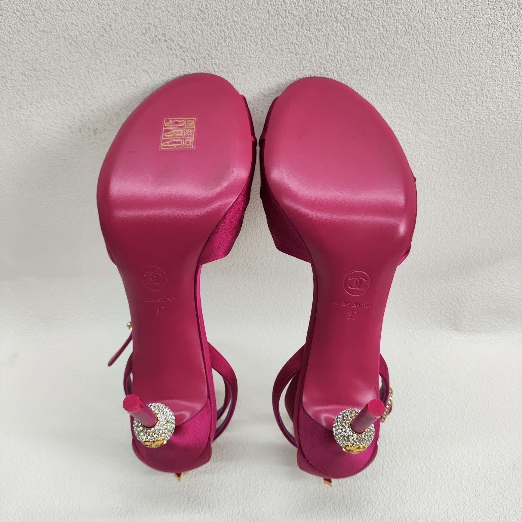 Chanel Chanel Satin Rhinestone Heels Size 37 Size US 7 / IT 37 - 8 Thumbnail
