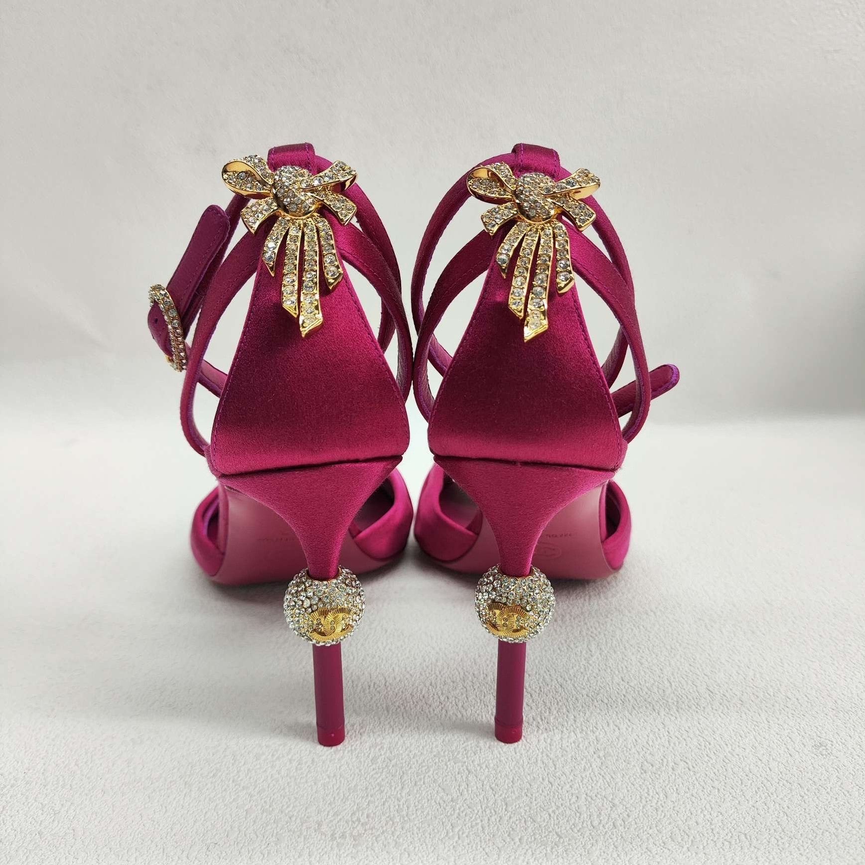 Chanel Chanel Satin Rhinestone Heels Size 37 Size US 7 / IT 37 - 6 Thumbnail