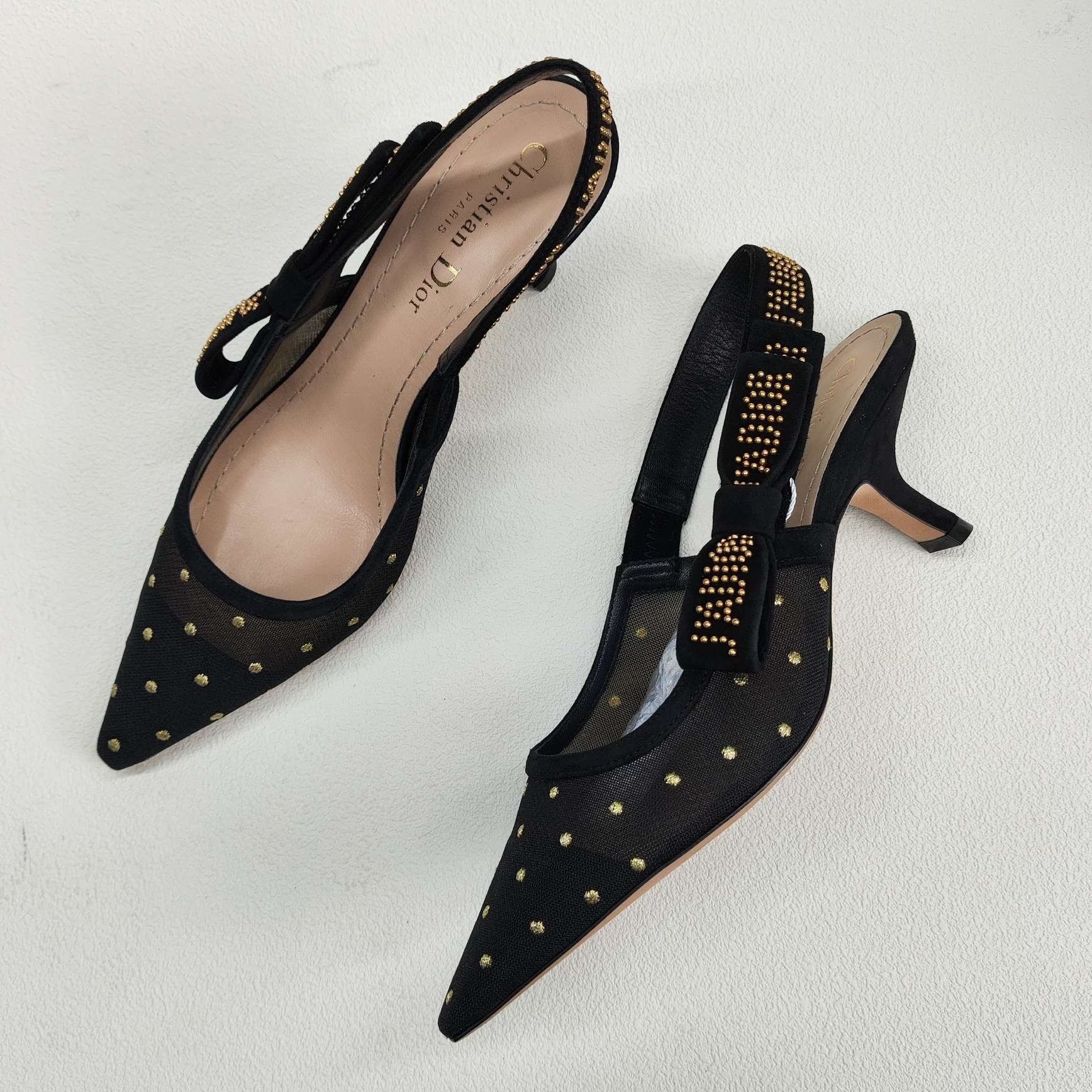 Dior Dior Polka Dot J'Adior Slingback Heels Size 36.5 Size US 6.5 / IT 36.5 - 9 Thumbnail