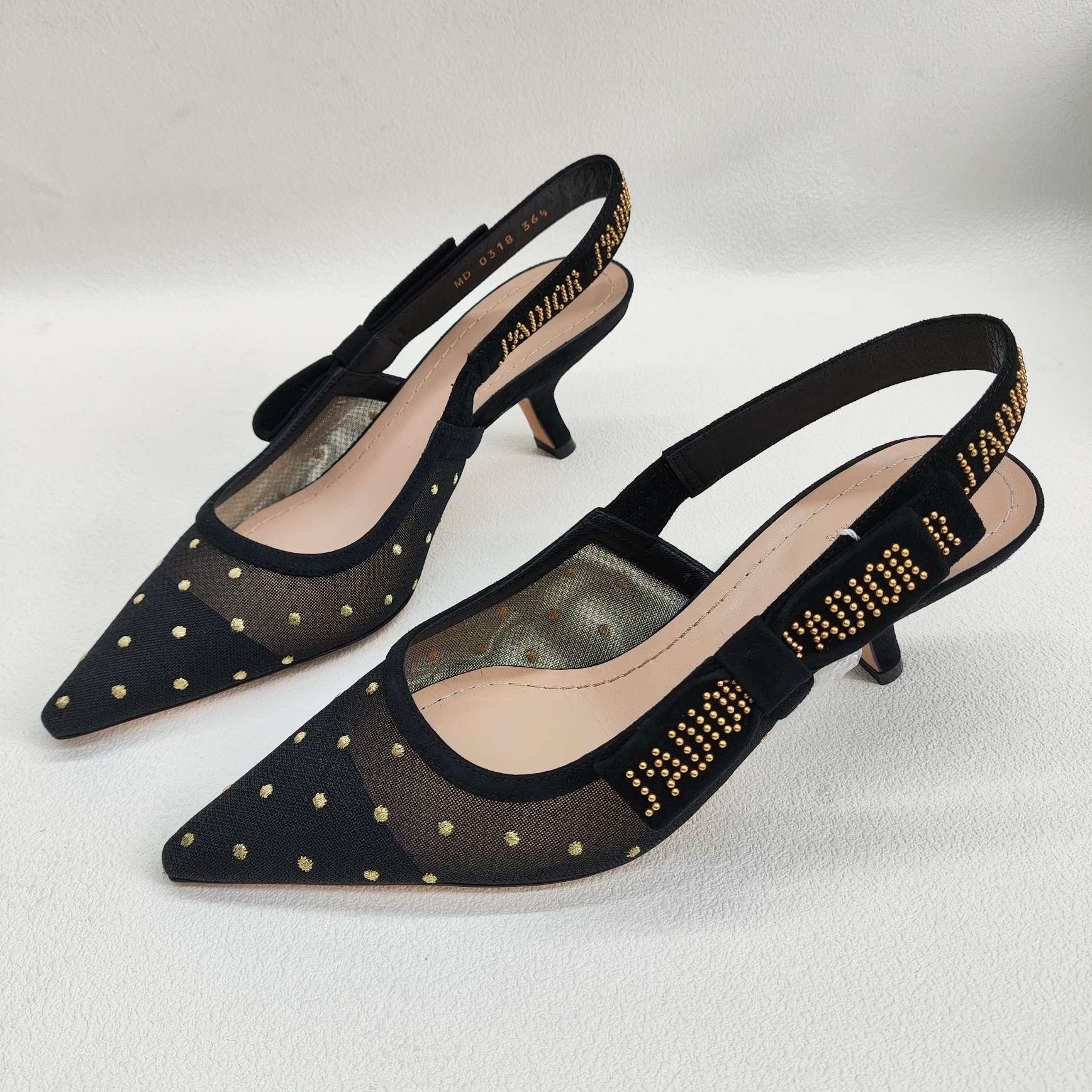 Dior Dior Polka Dot J'Adior Slingback Heels Size 36.5 Size US 6.5 / IT 36.5 - 2 Thumbnail