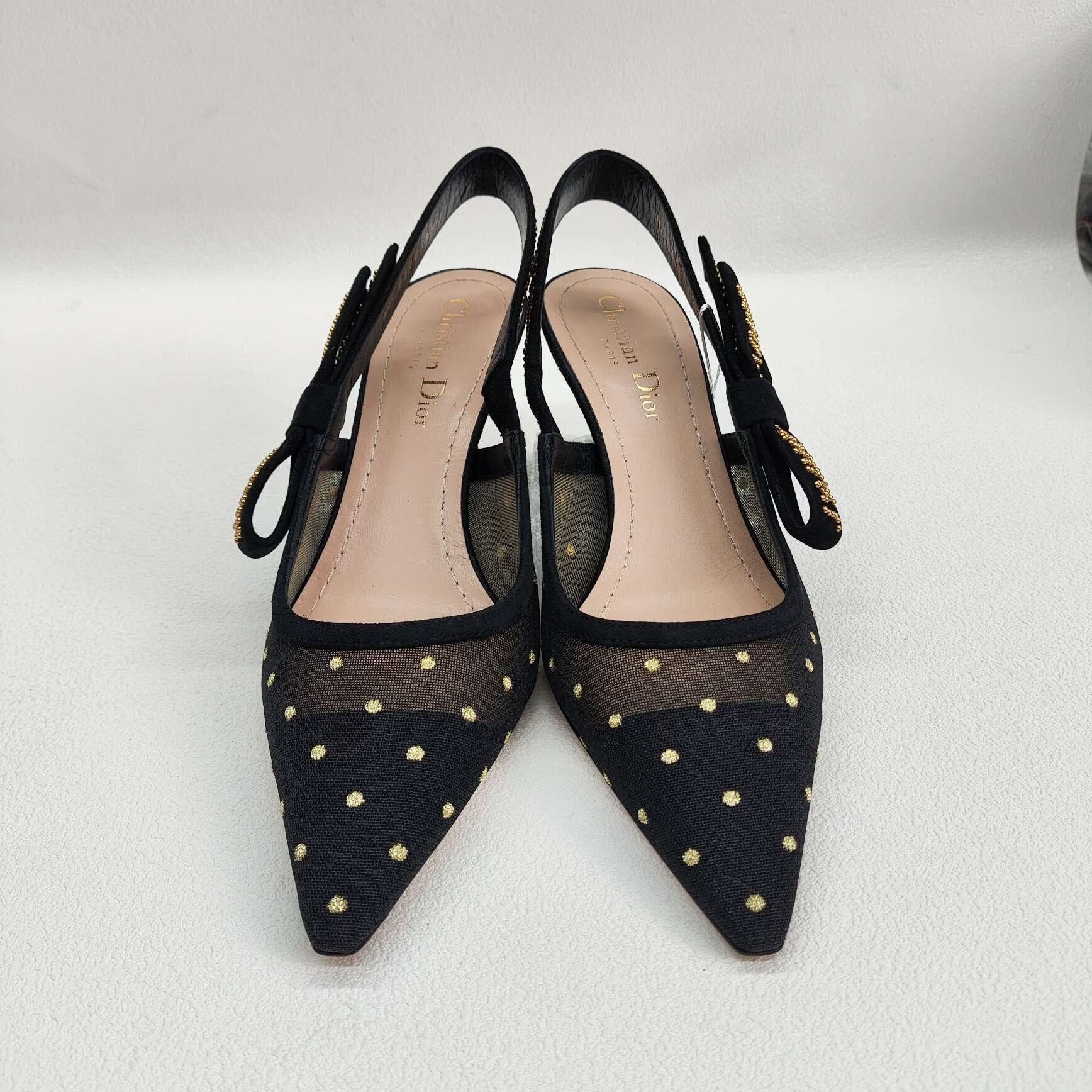 Dior Dior Polka Dot J'Adior Slingback Heels Size 36.5 Size US 6.5 / IT 36.5 - 3 Thumbnail